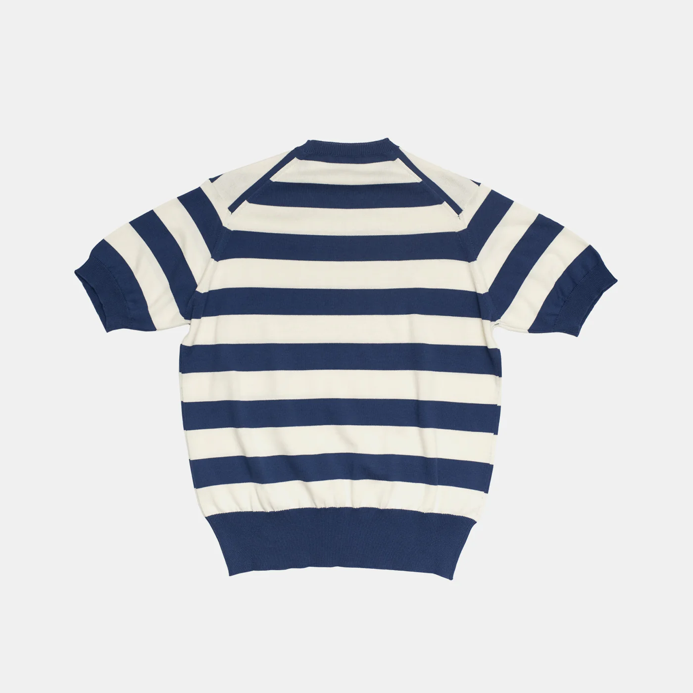 Cotton Short Sleeve ‘Skipper’ Tee Navy Stripe - Image 3