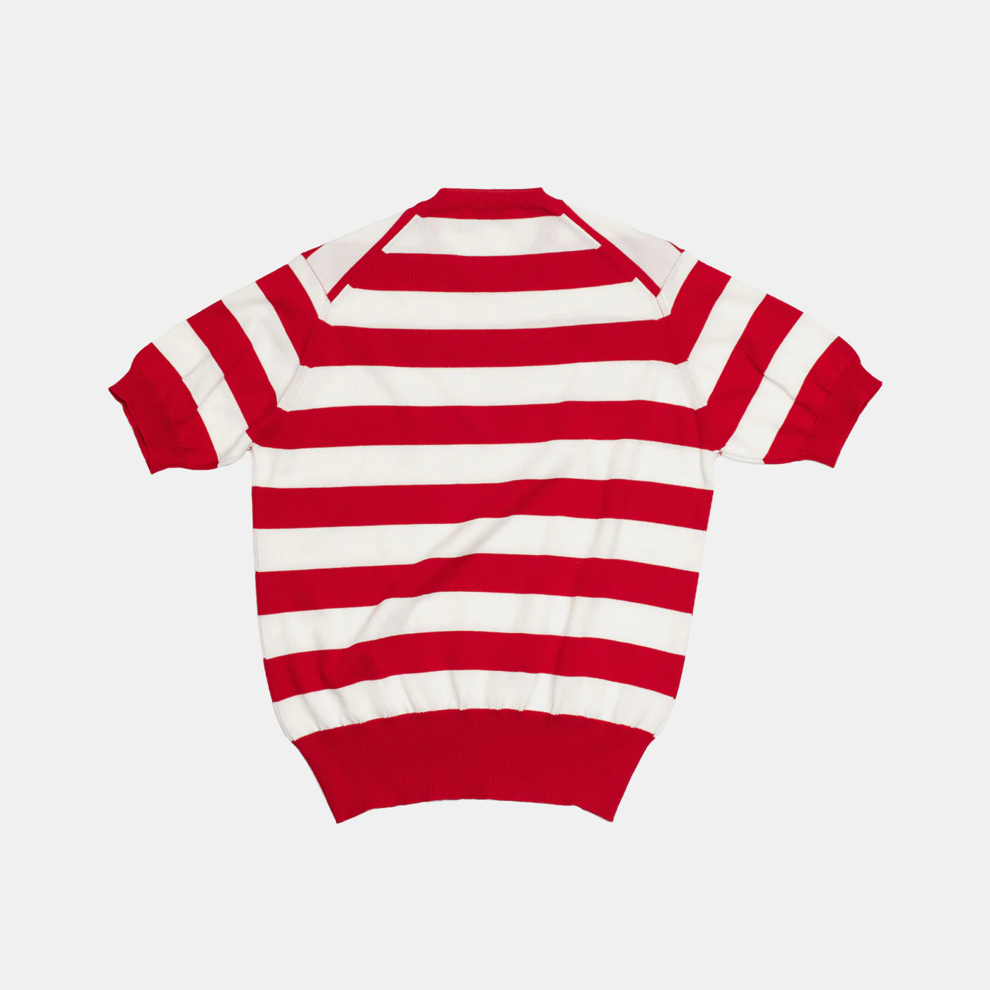 Cotton Short Sleeve ‘Skipper’ Tee Red Stripe - Image 3
