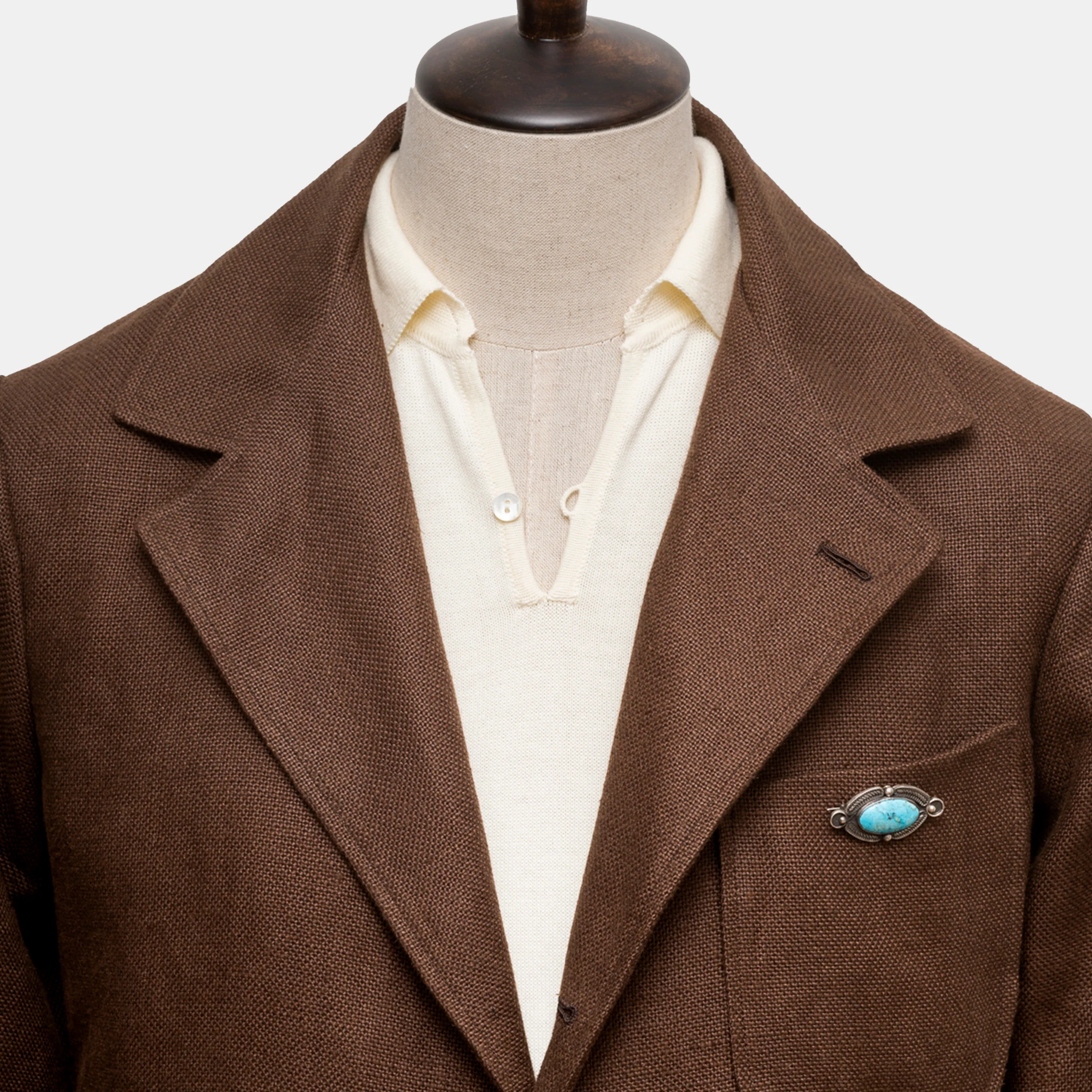 Easy Jacket Brown Linen - Image 3