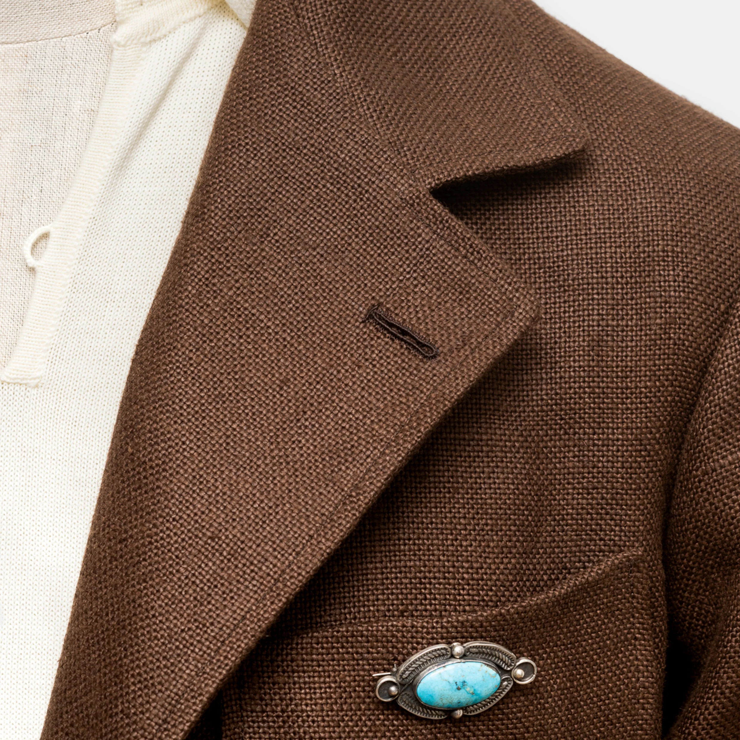 Easy Jacket Brown Linen - Image 4