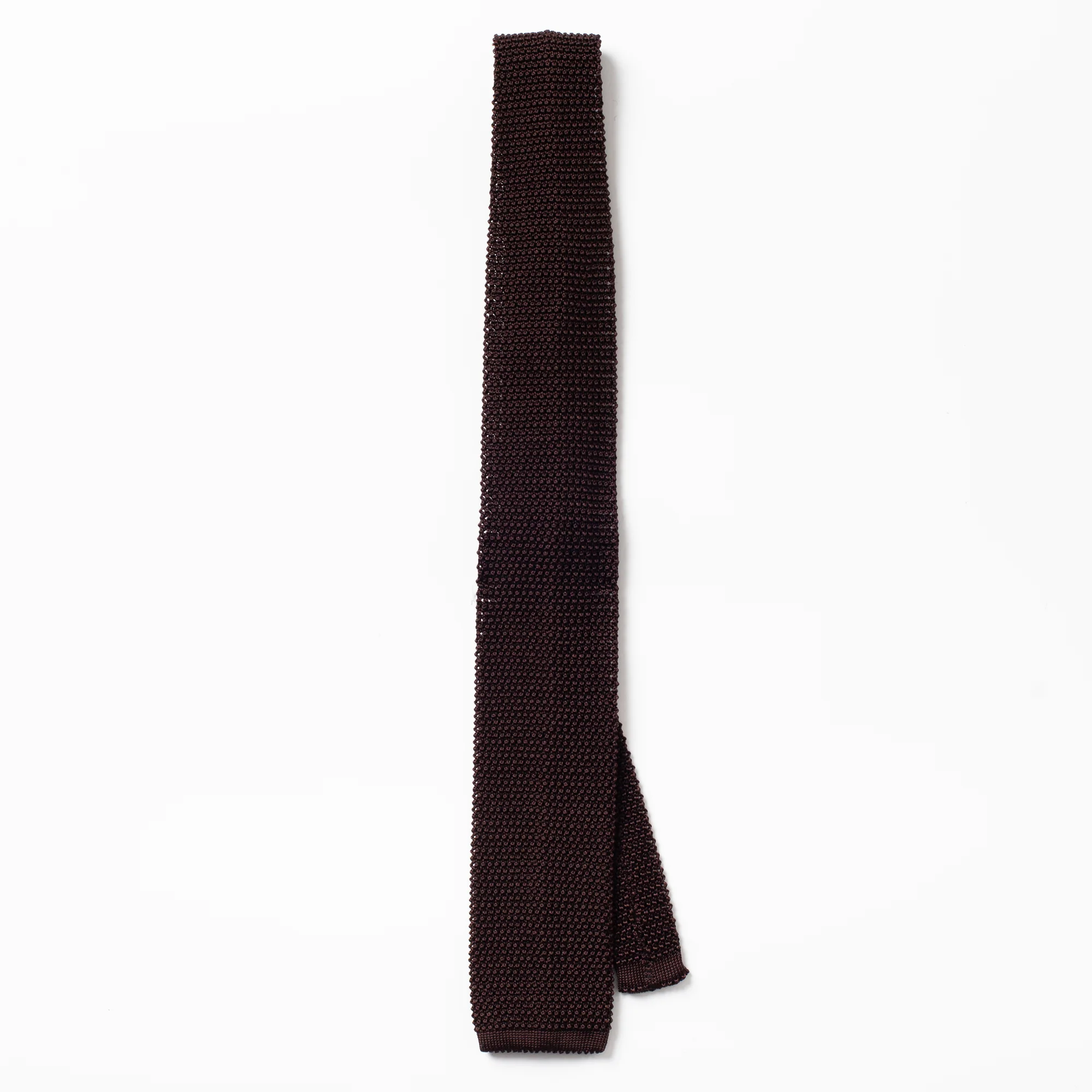 Silk Knit Tie Dark Brown