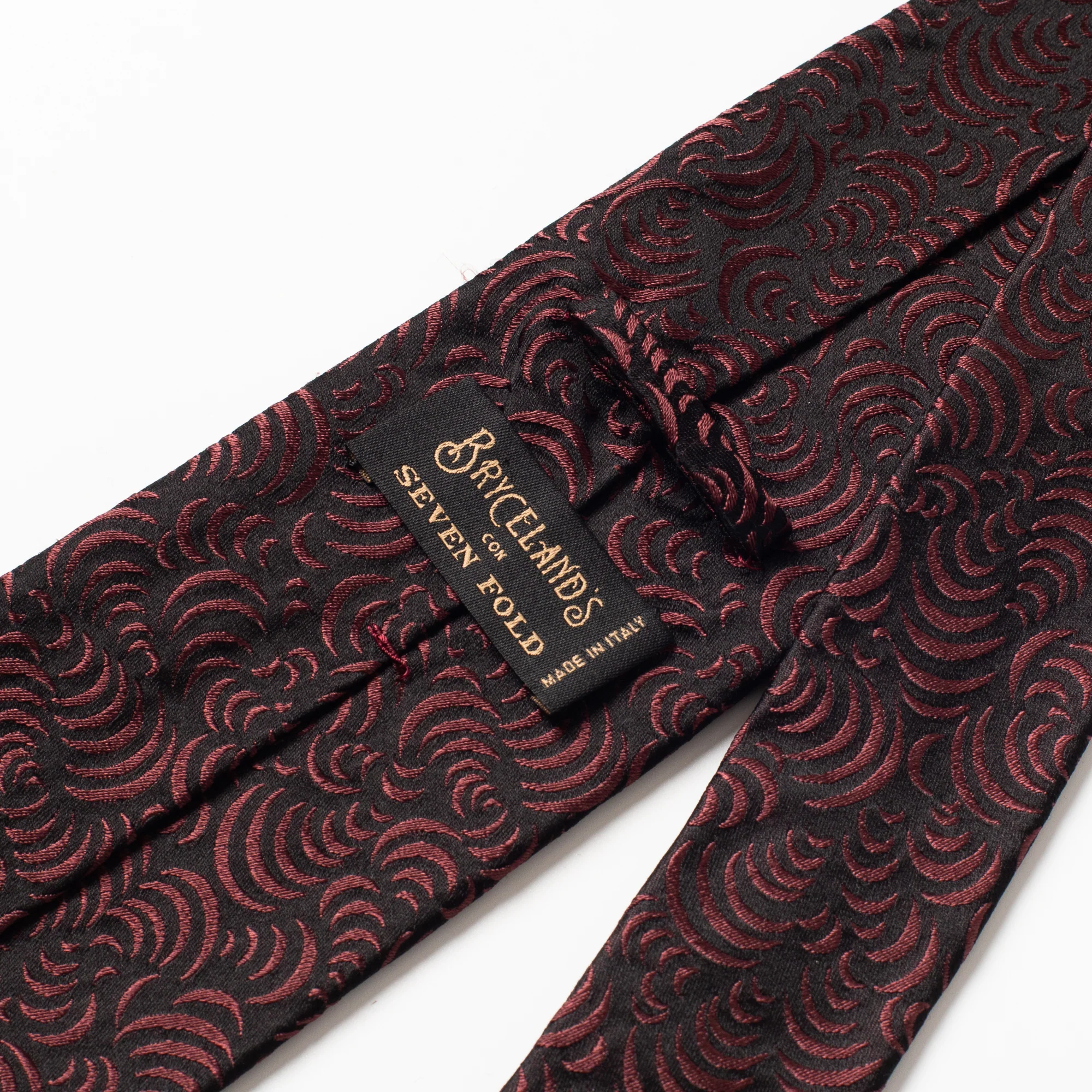 Silk Tie Wine Embroidered - Image 2
