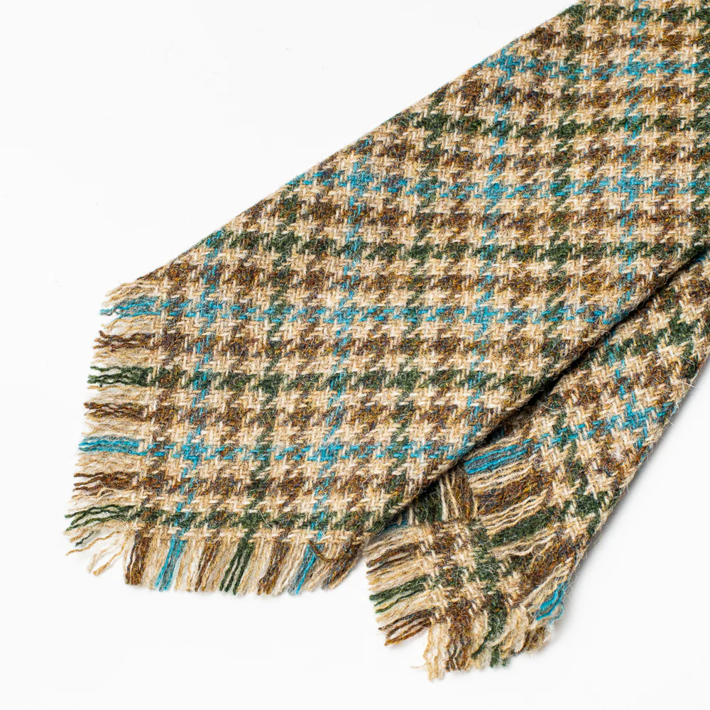 Wool Camp Tie Brown Check - Image 3