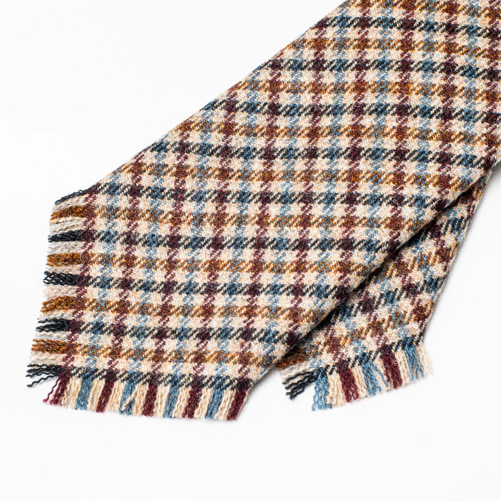 Wool Camp Tie Burgundy Check - Image 3