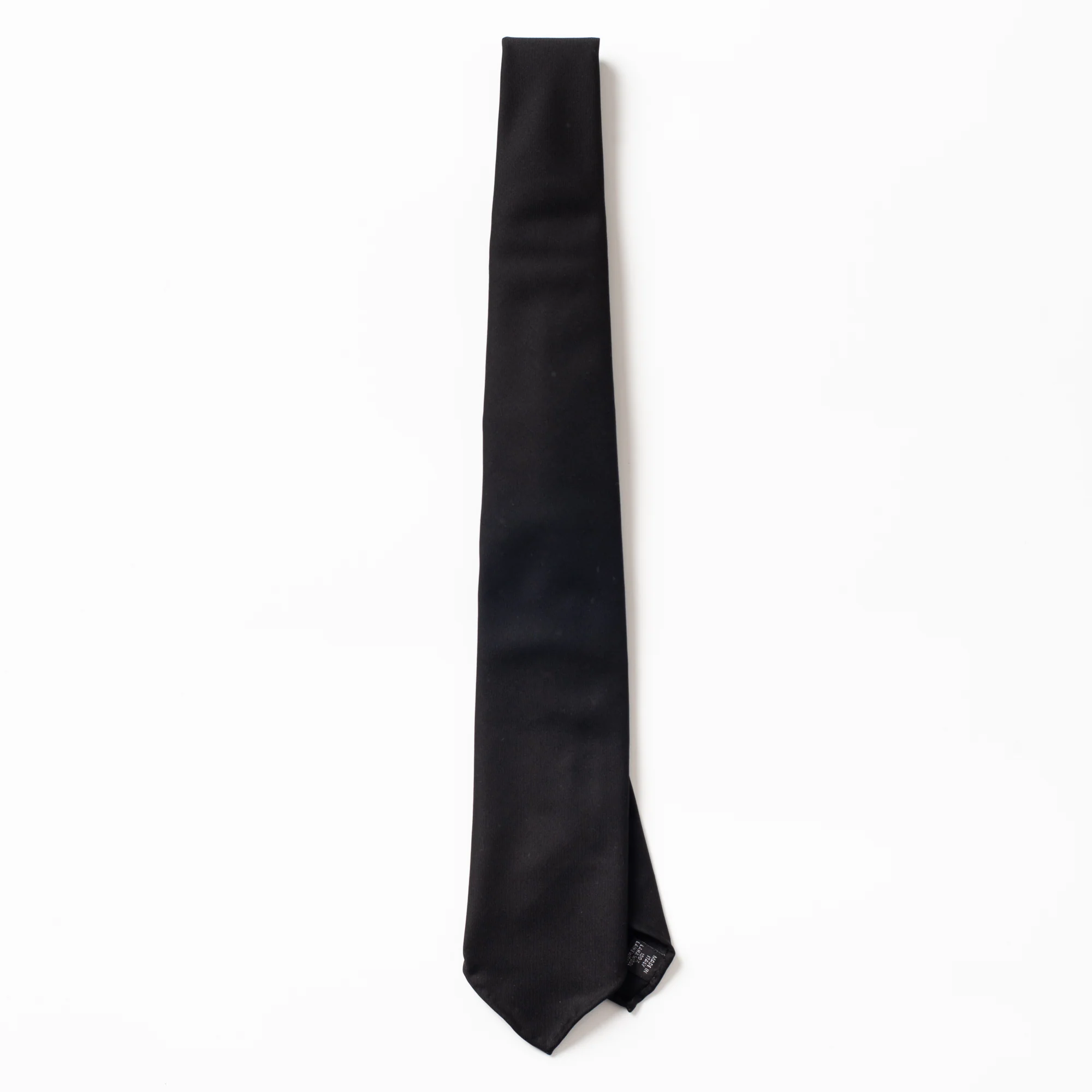 Wool Tie Black Solid