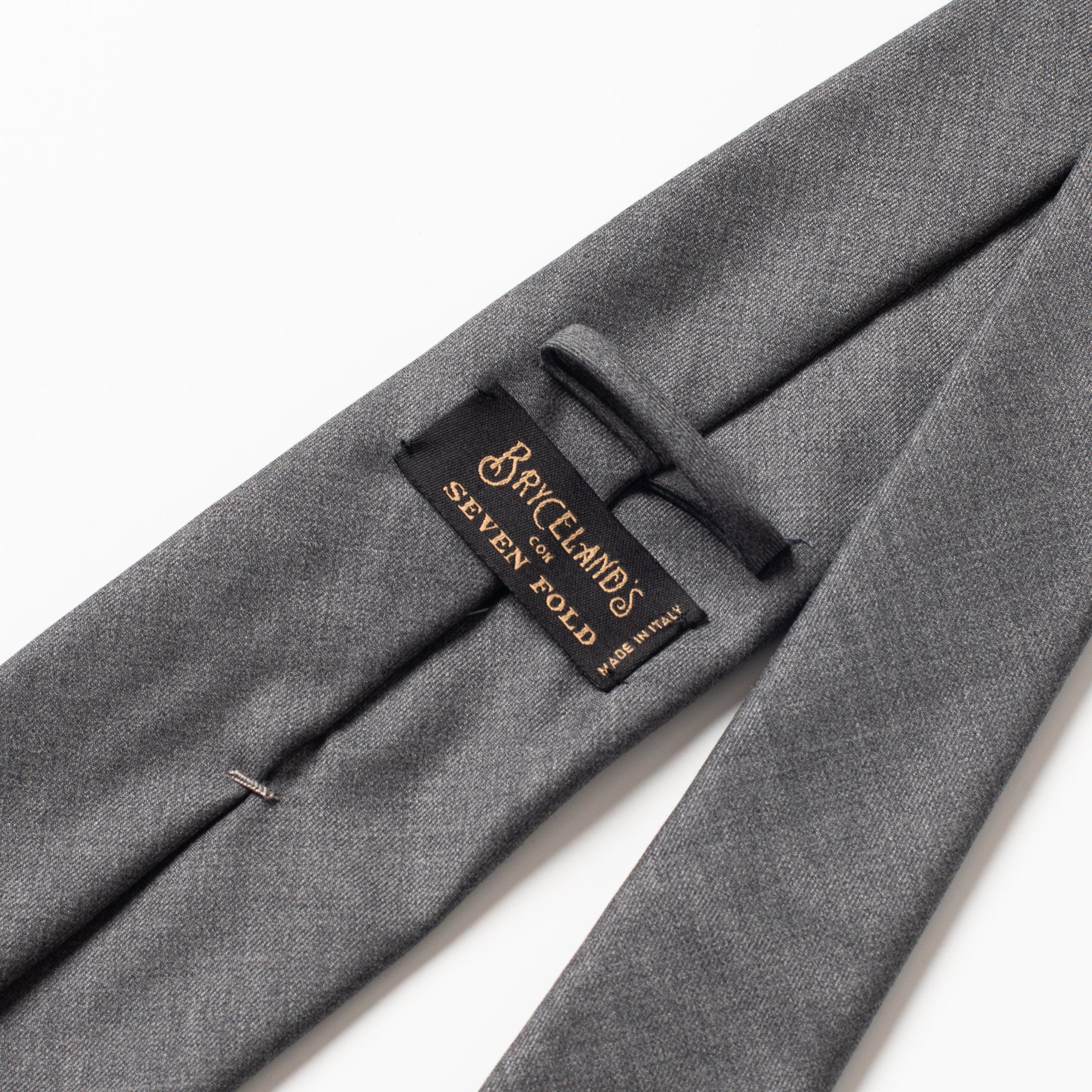 Wool Tie Solid Grey - Image 2