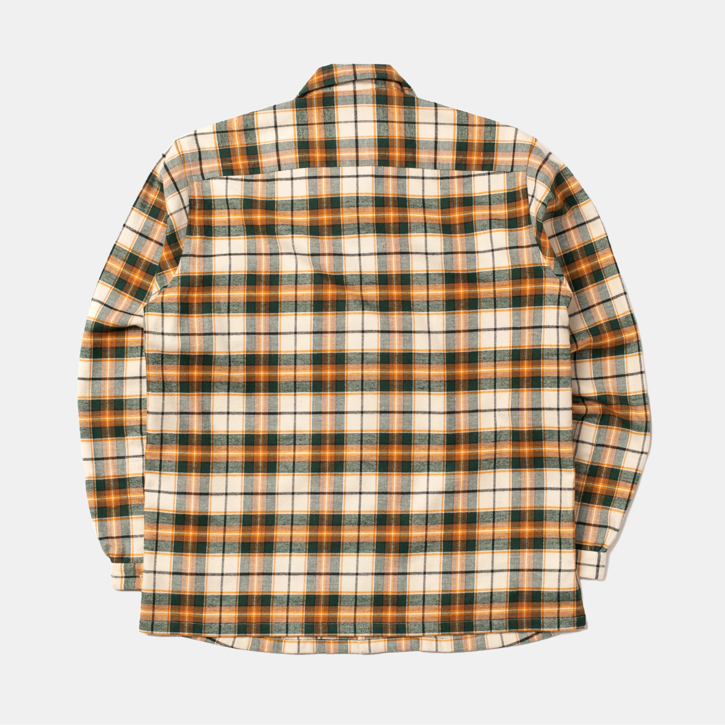 Brushed Cotton Sports Shirt Yellow Plaid - Image 3