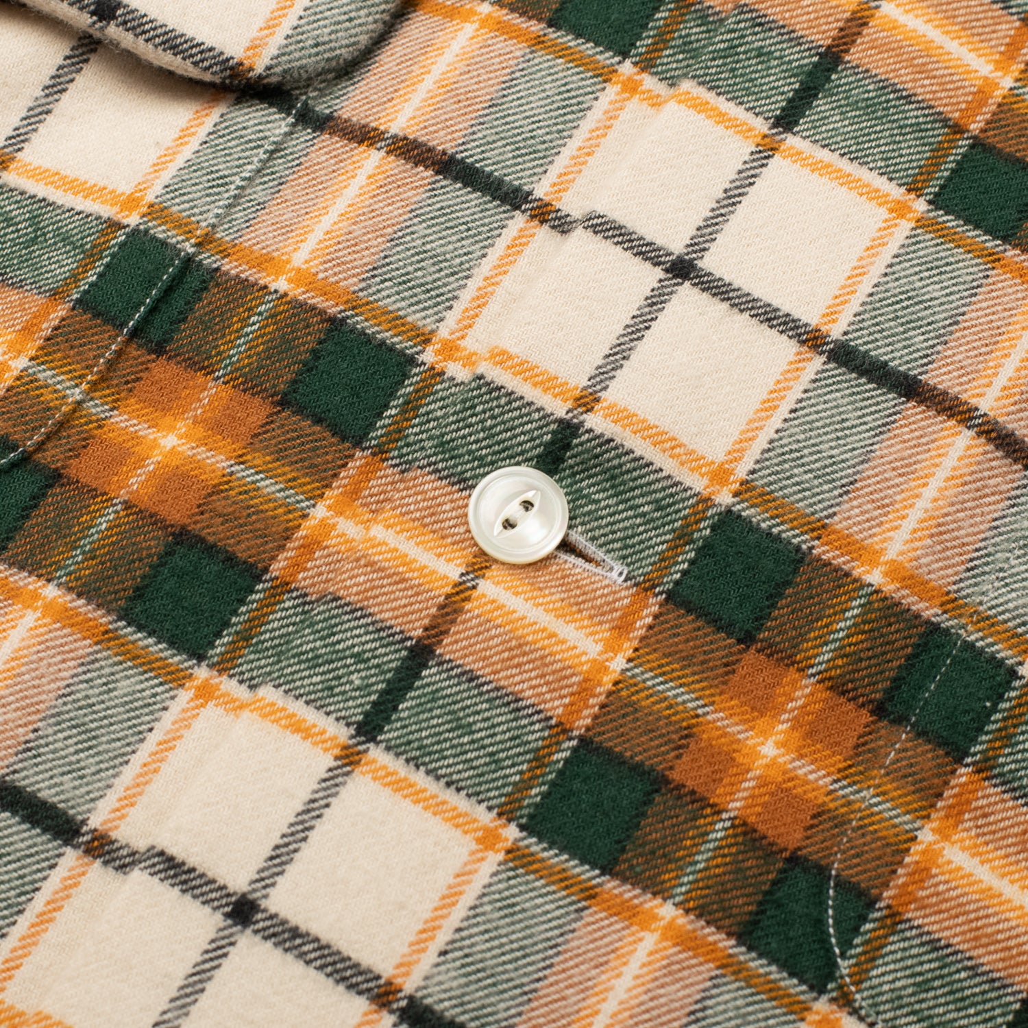 Brushed Cotton Sports Shirt Yellow Plaid - Image 4