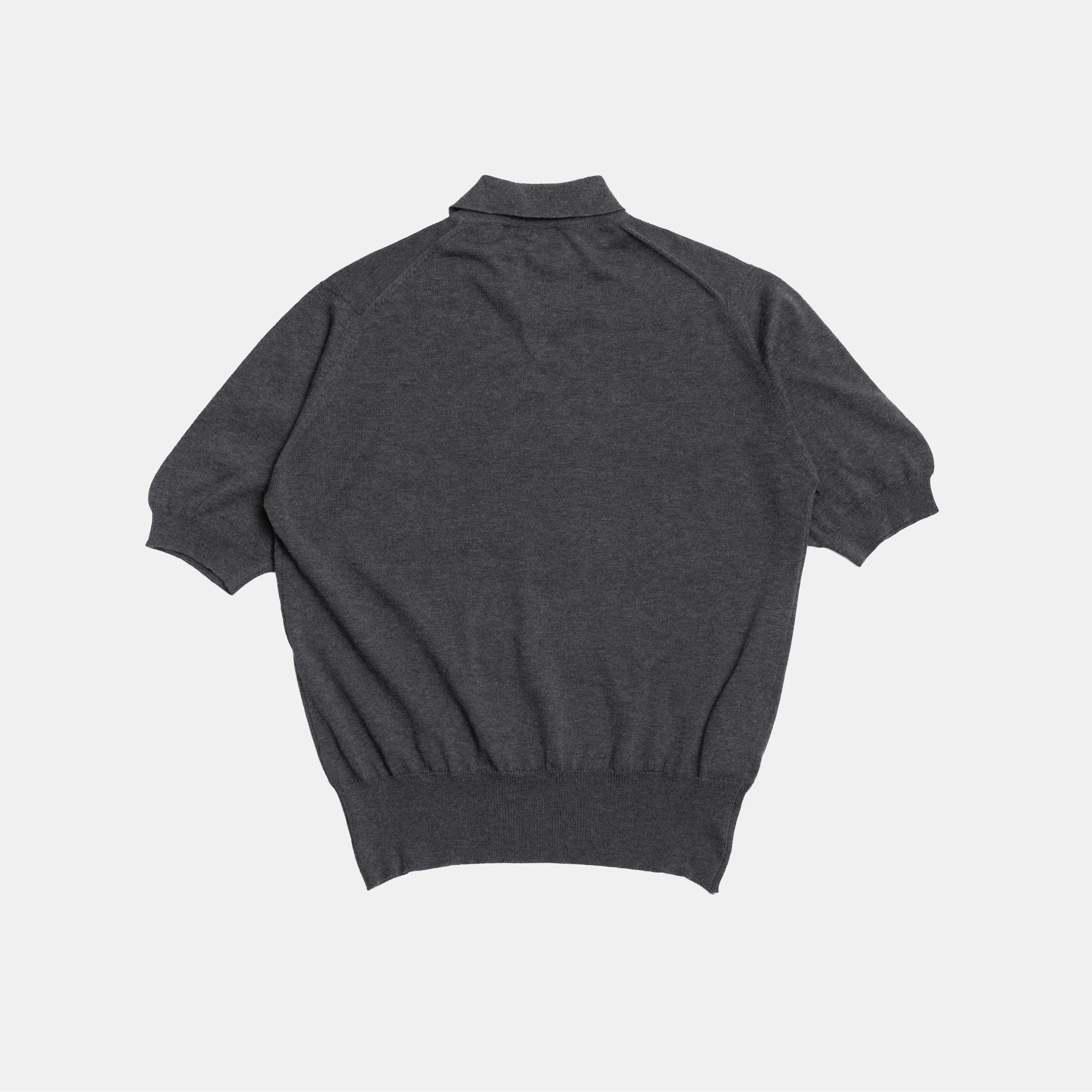Cotton Short Sleeve ‘Skipper’ Polo Grey - Image 3