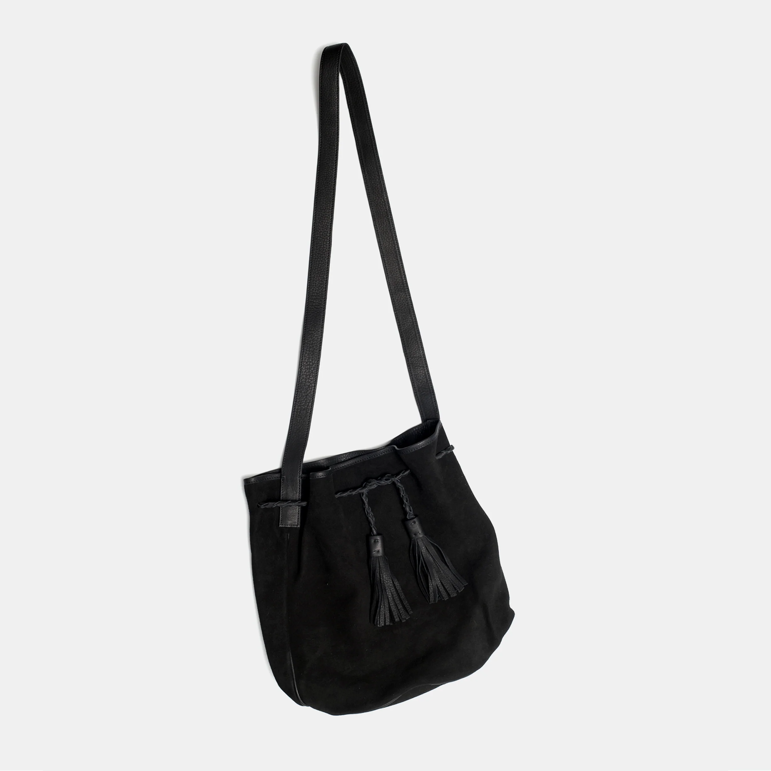 Deerskin Crossbody Bag Black - Image 3