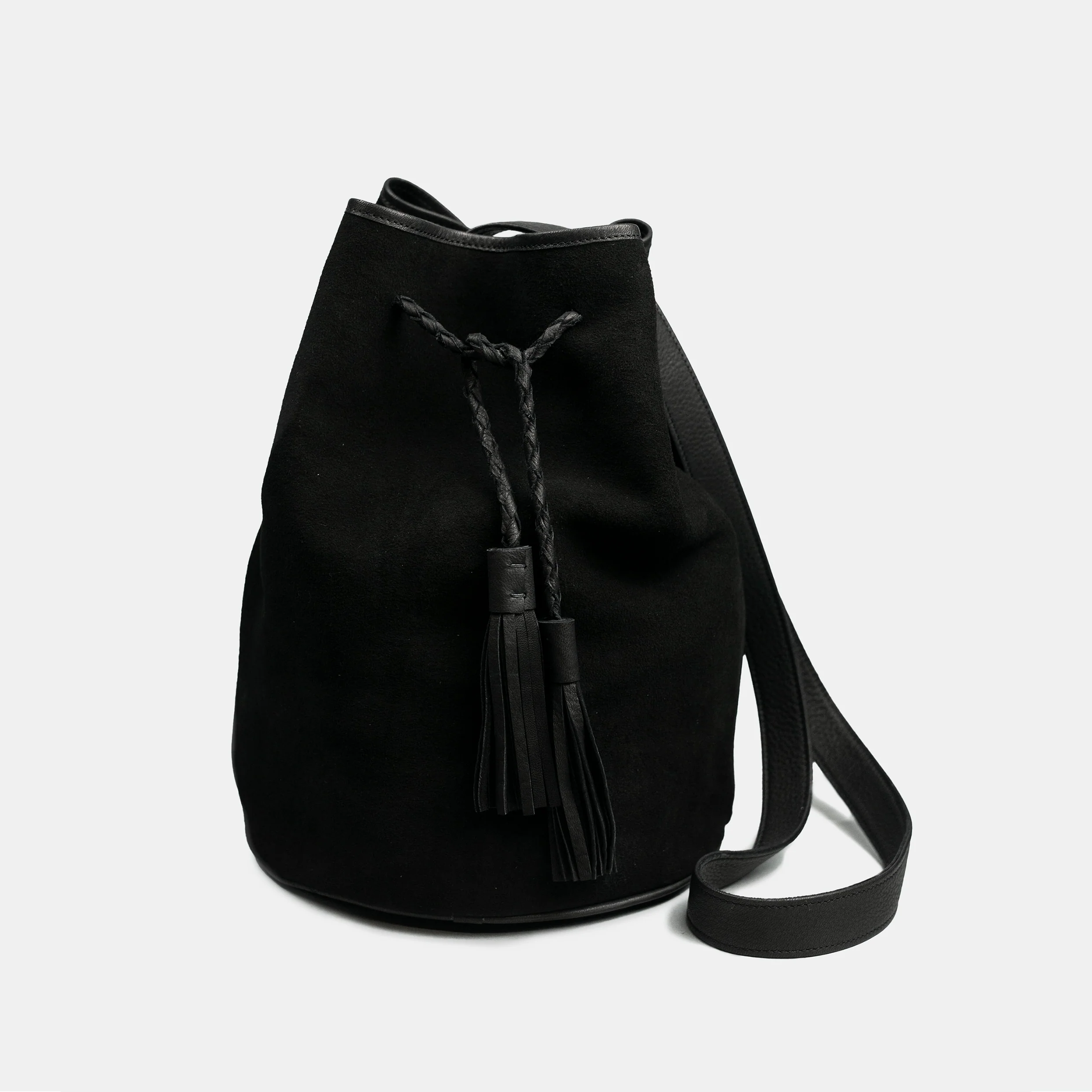 Deerskin Crossbody Bag Black - Image 4