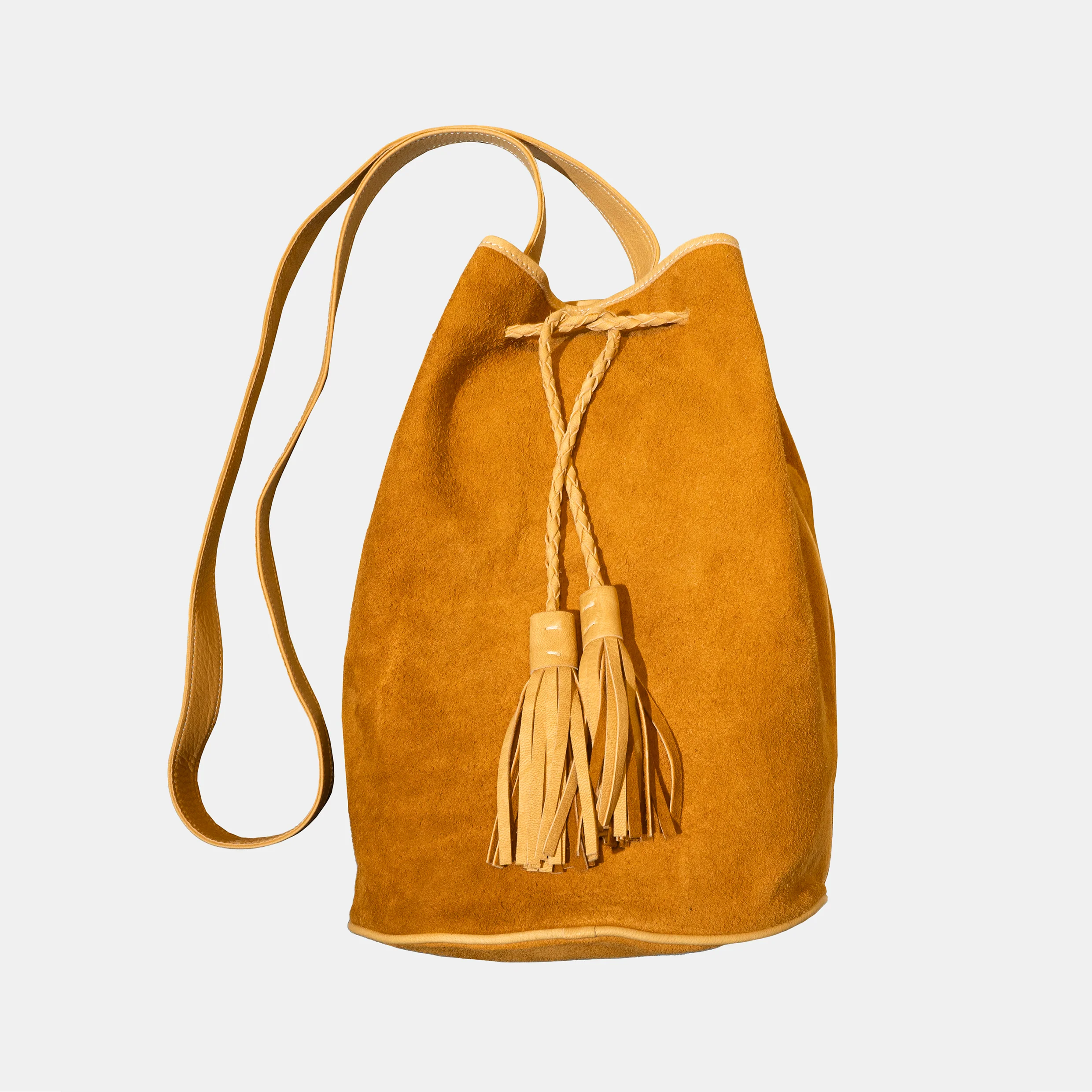 Deerskin Crossbody Bag Tan - Image 3