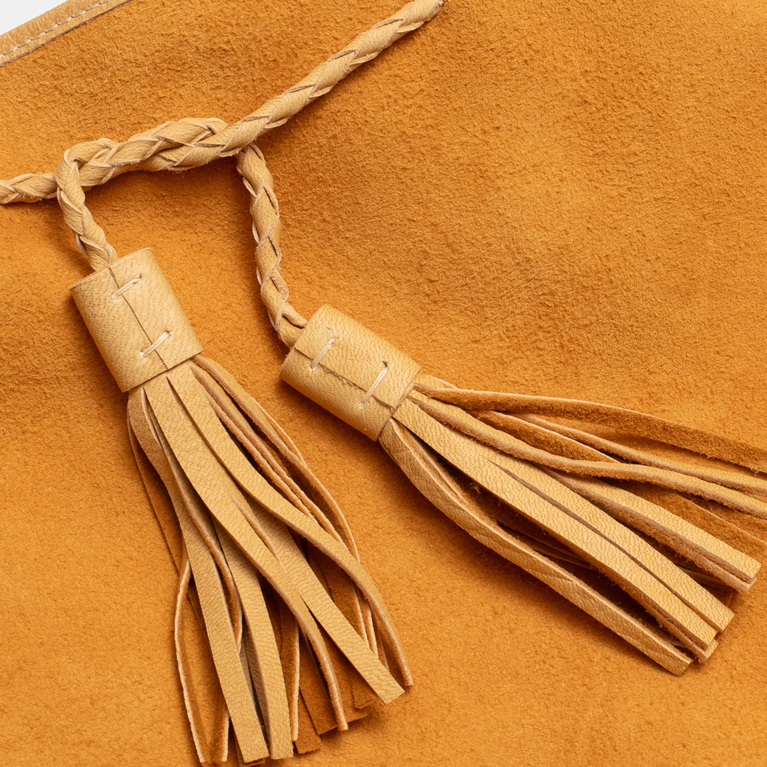 Deerskin Crossbody Bag Tan - Image 4