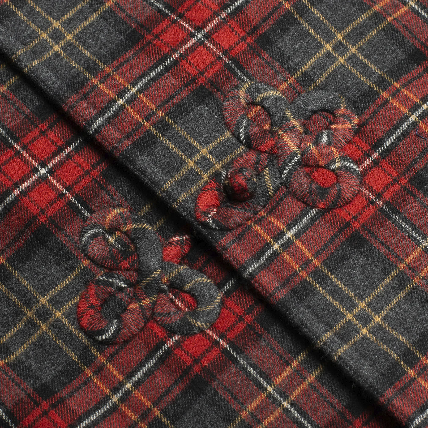 Frogged Button Shirt Red Plaid - Image 2