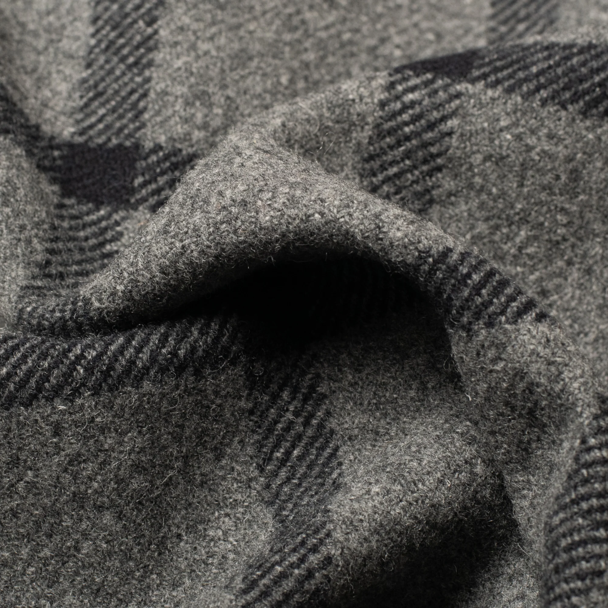Hunting Jacket Black/Grey Plaid Wool - Image 3