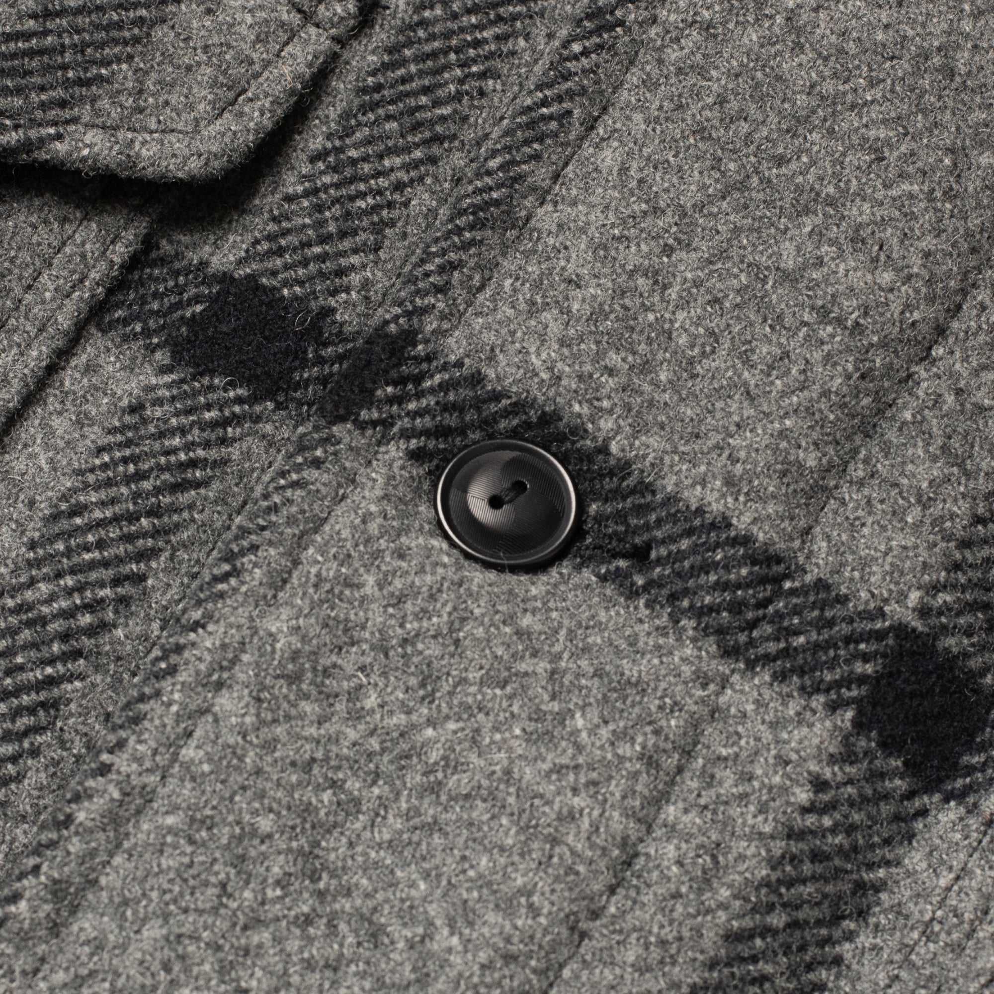 Hunting Jacket Black/Grey Plaid Wool - Image 6
