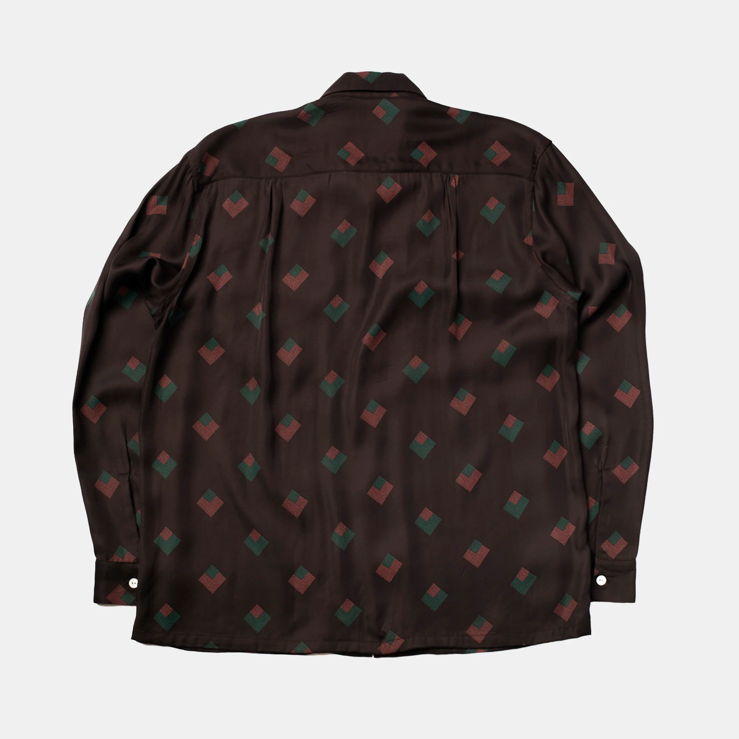 Rayon Shirt Diamond Brown - Image 3