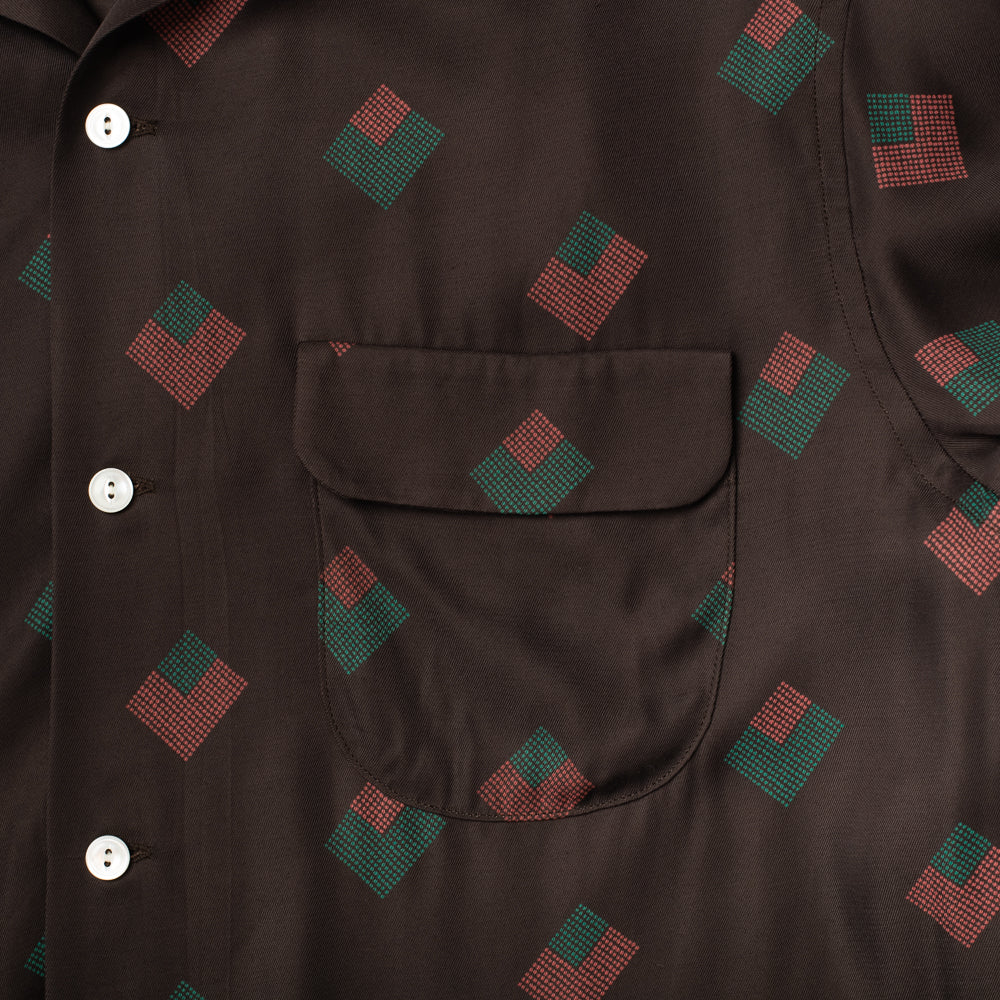 Rayon Shirt Diamond Brown - Image 5