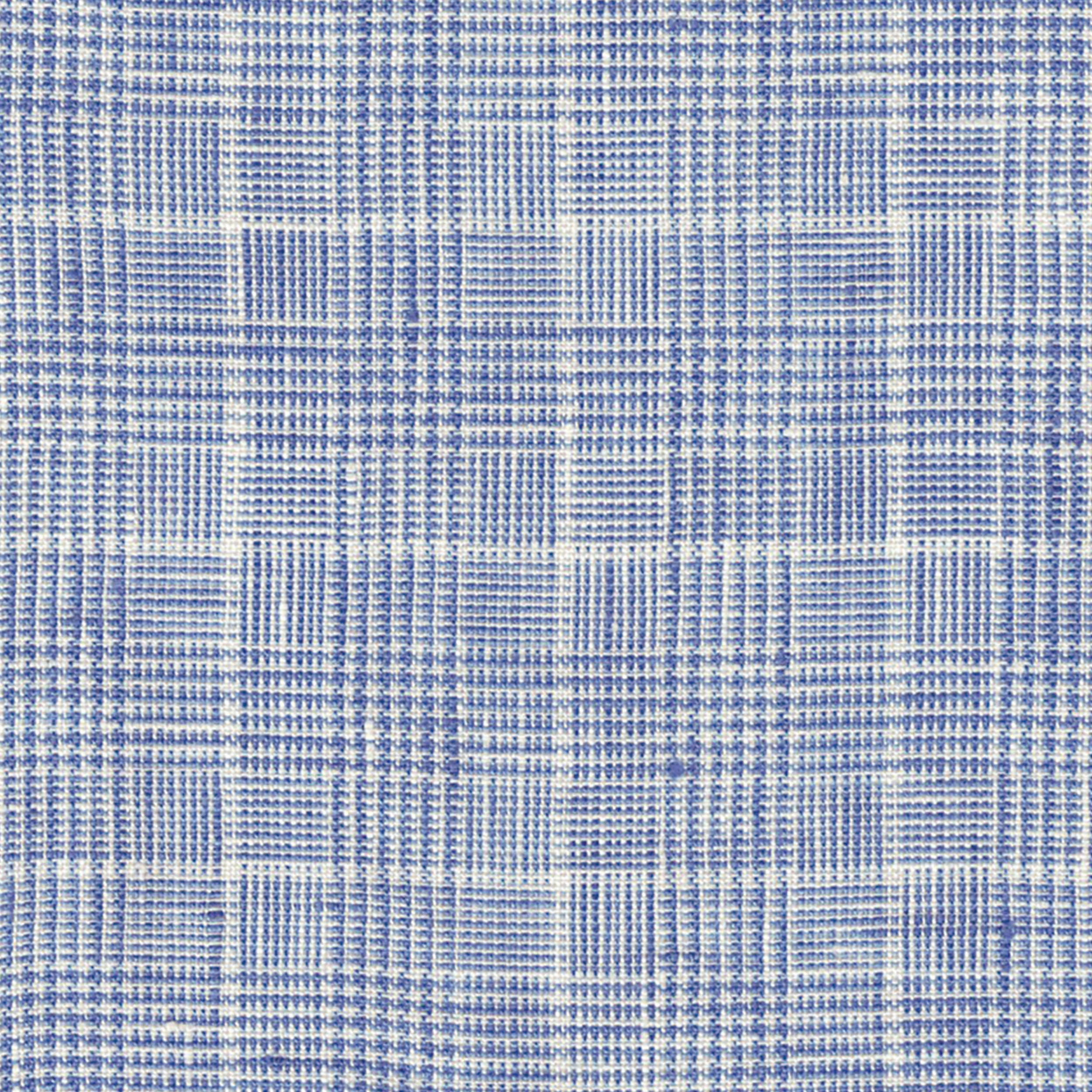 Teardrop Work Shirt Made-to-Order Blue Glen Plaid Check Linen - Image 2