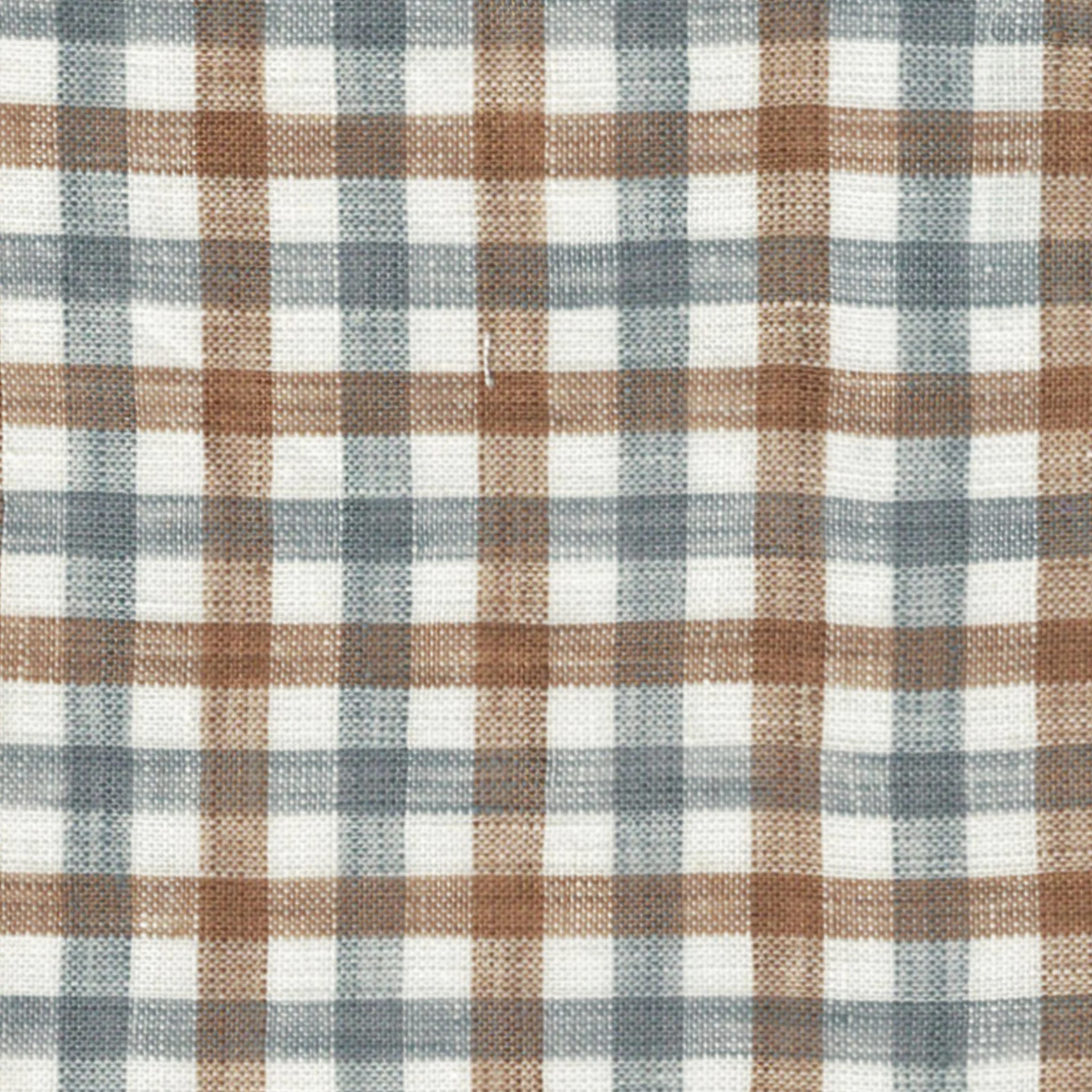 Teardrop Work Shirt Made-to-Order Brown/grey gingham - Image 2