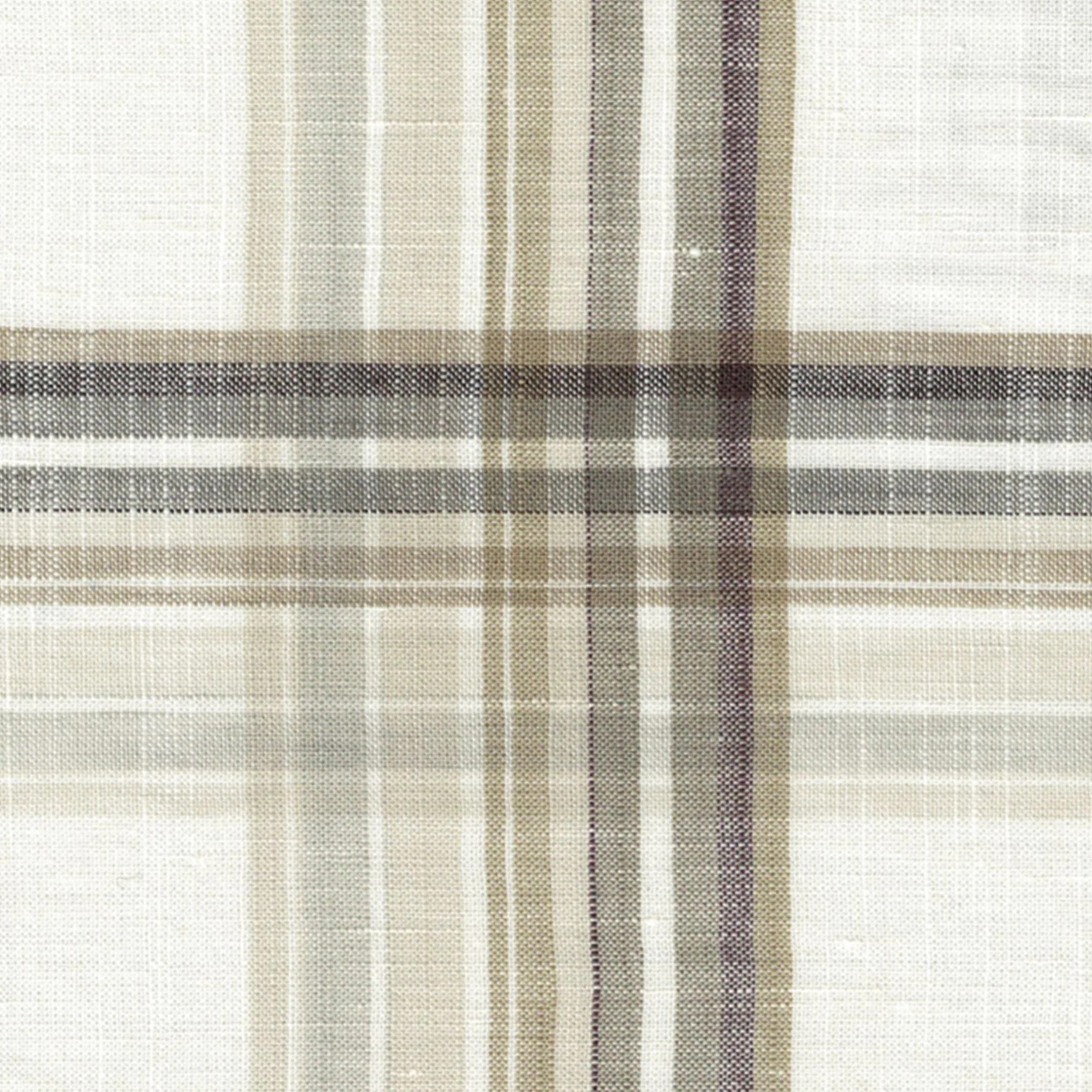 Teardrop Work Shirt Made-to-Order Brown Madras Linen - Image 2