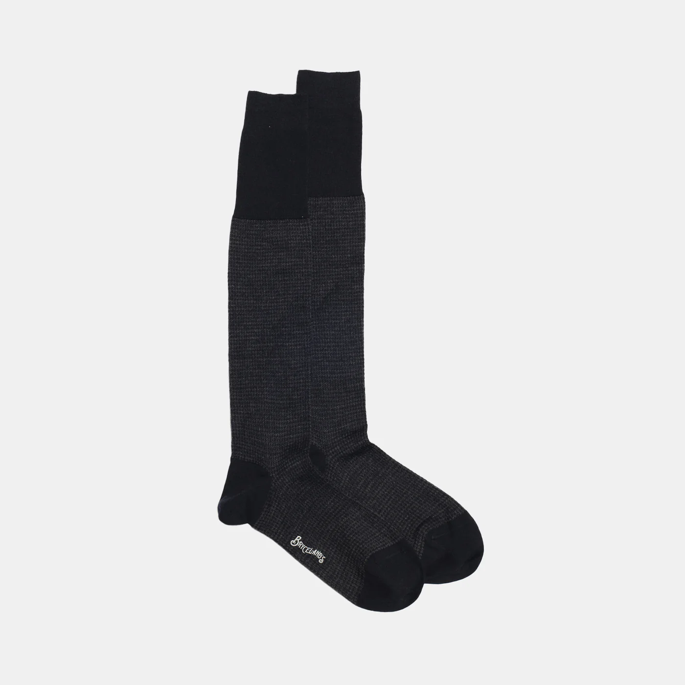Wool Socks Puppytooth Navy/Grey