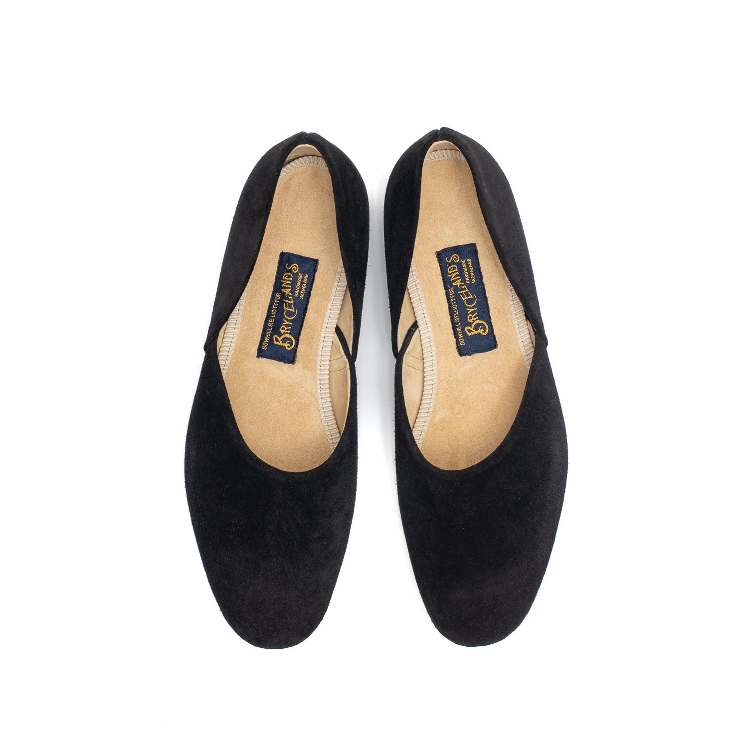 Bryceland's x Bowhill & Elliott Grecian Slippers Black Suede - Image 3