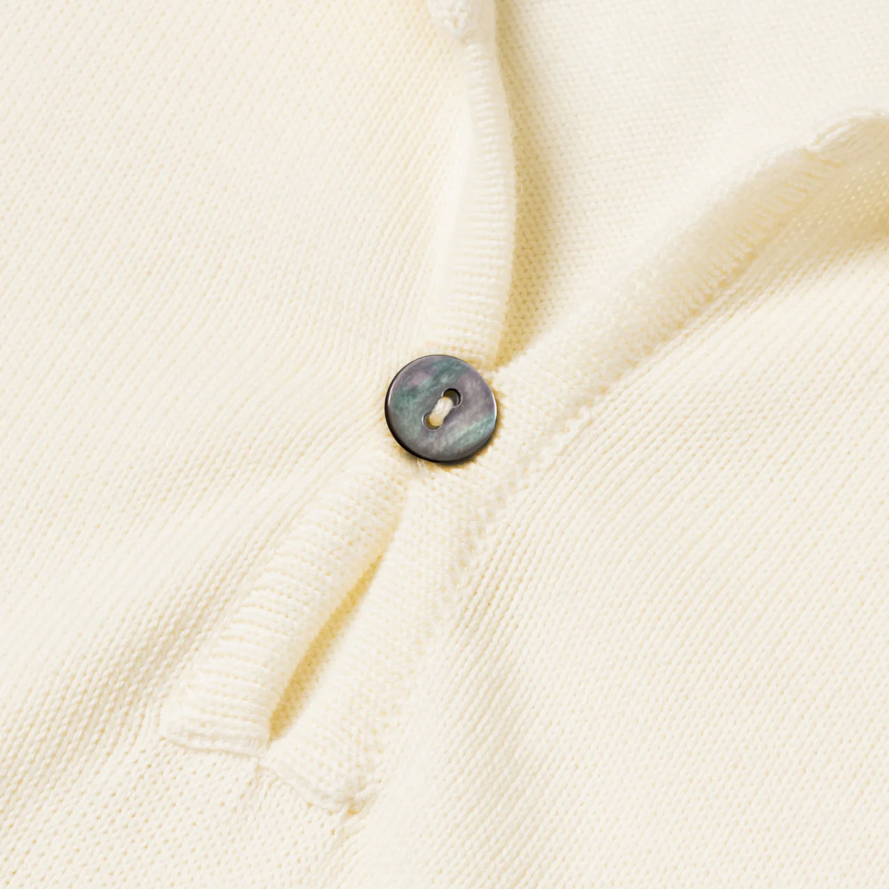 Cotton Short Sleeve ‘Skipper’ Polo Cream - Image 5