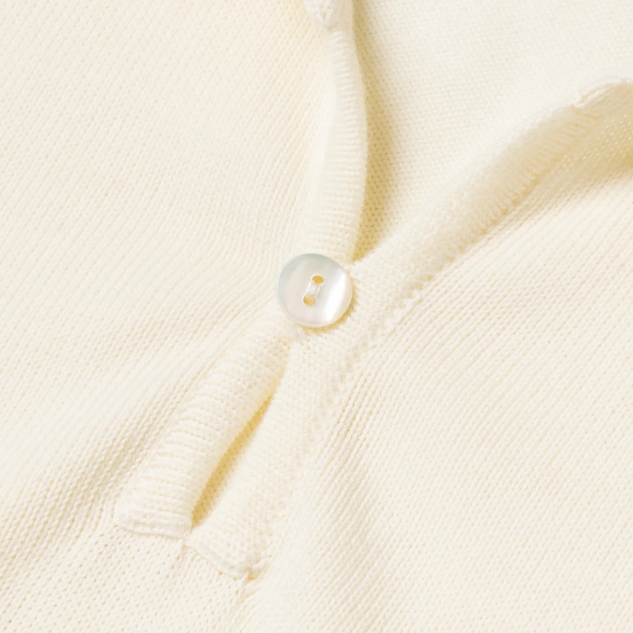 Cotton Short Sleeve ‘Skipper’ Polo Cream - Image 6