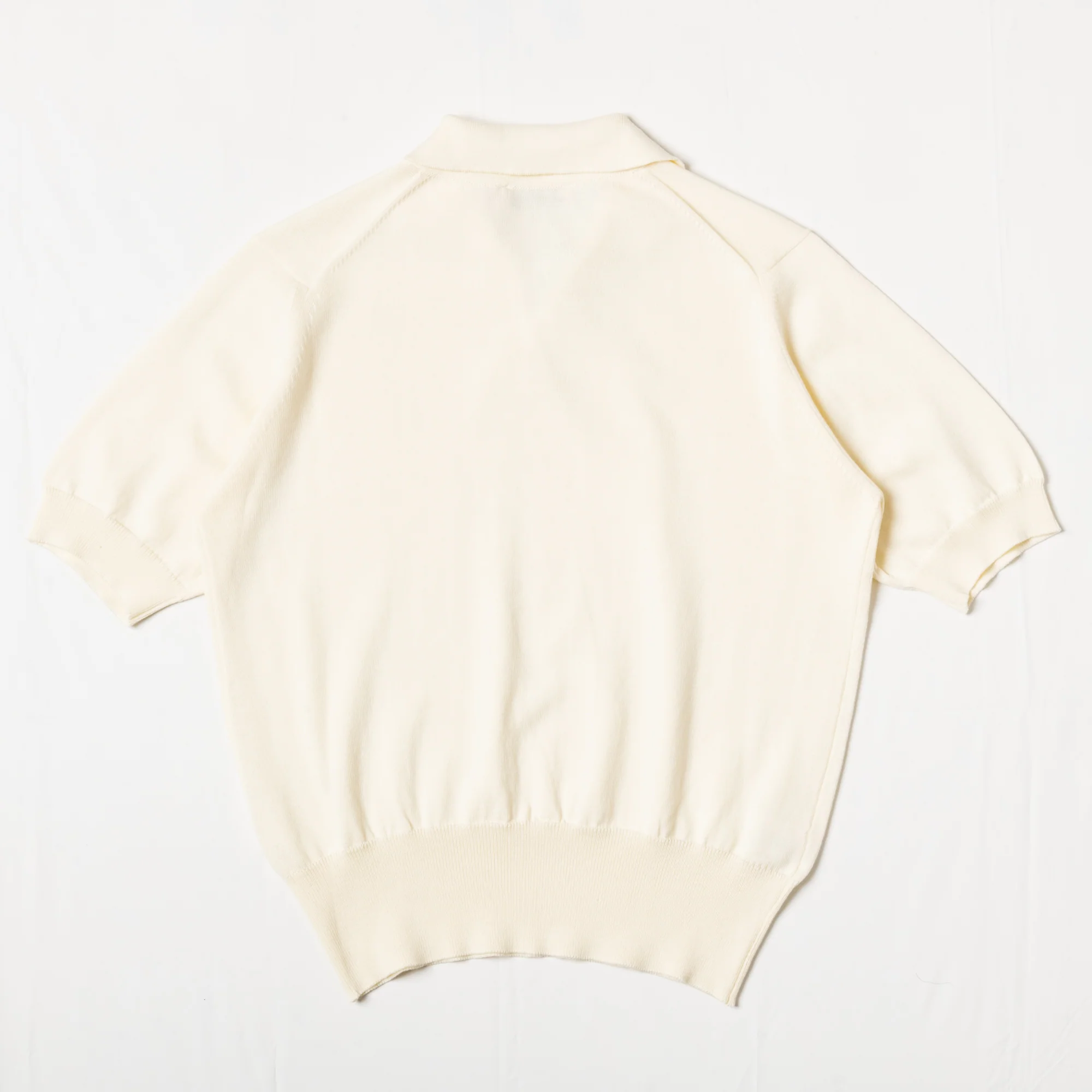 Cotton Short Sleeve ‘Skipper’ Polo Cream - Image 7