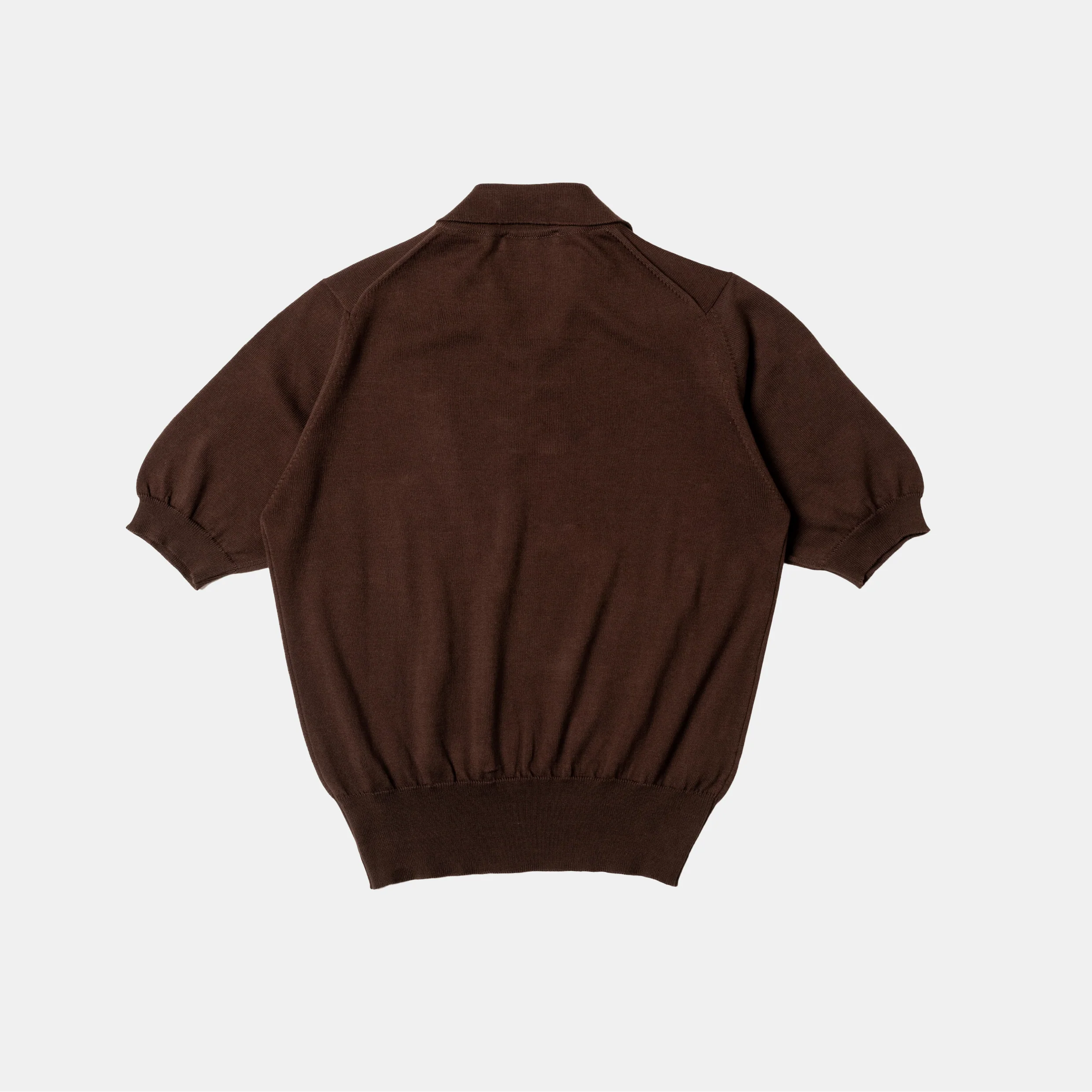 Cotton Short Sleeve ‘Skipper’ Polo Brown - Image 4