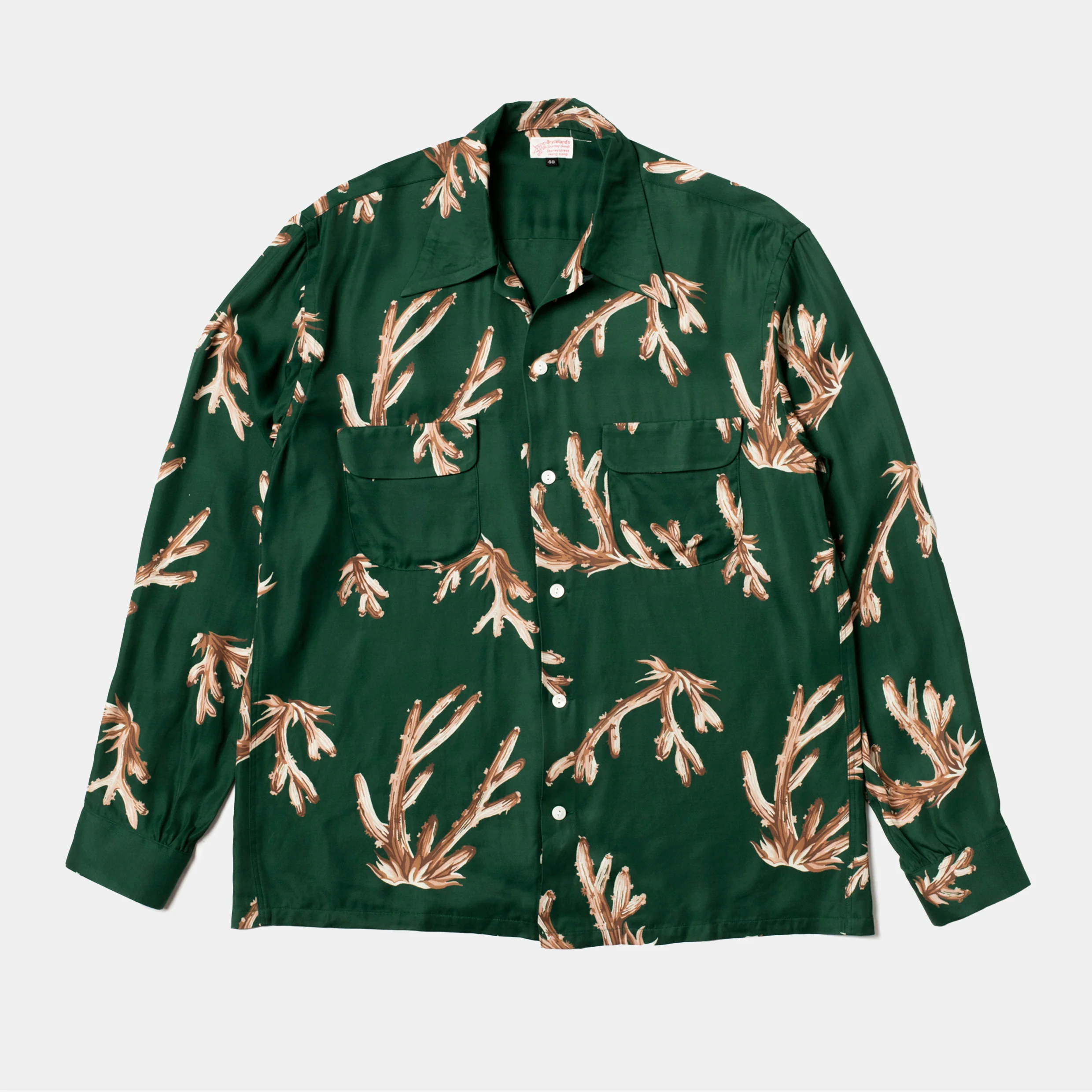 Rayon Shirt Coral Green
