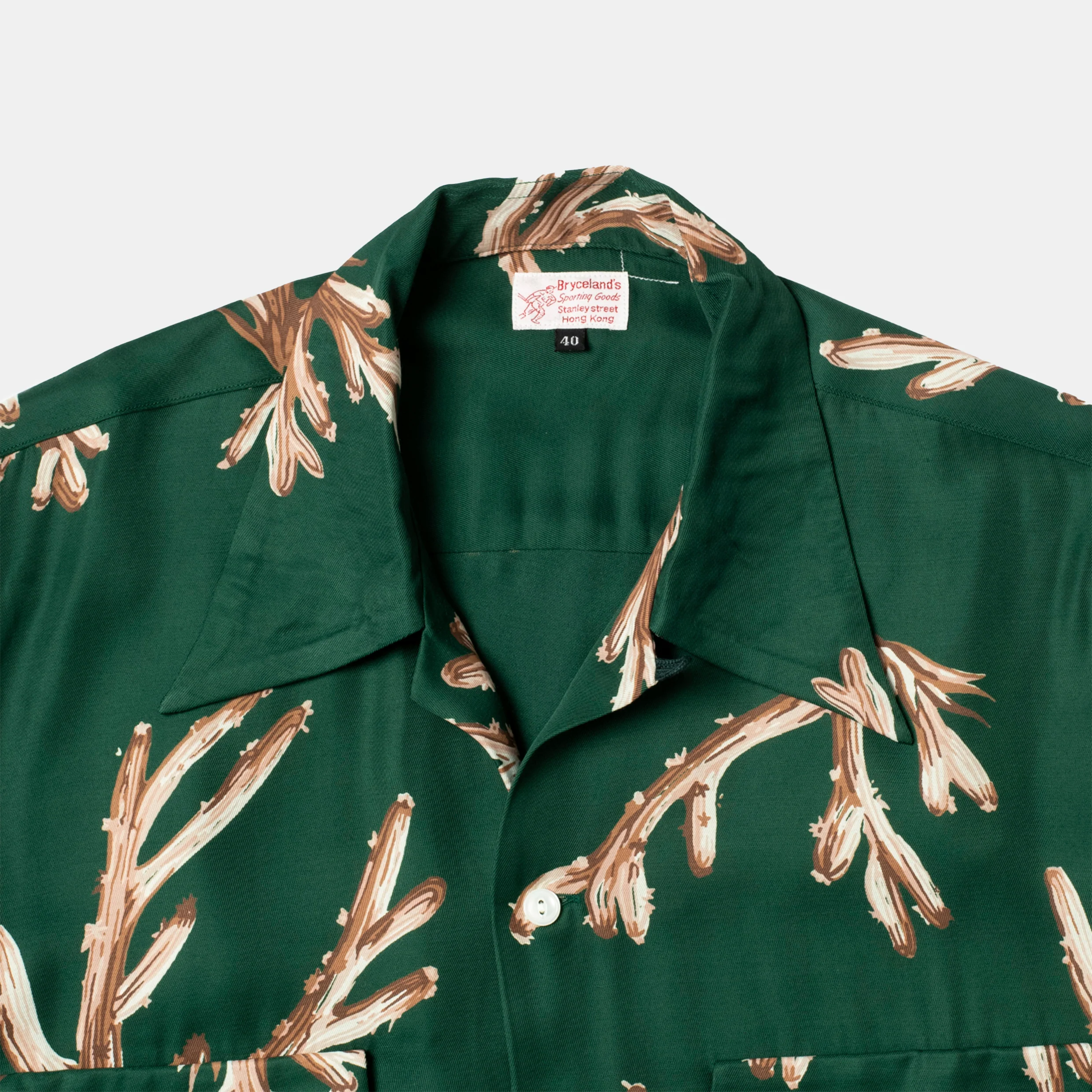 Rayon Shirt Coral Green - Image 2
