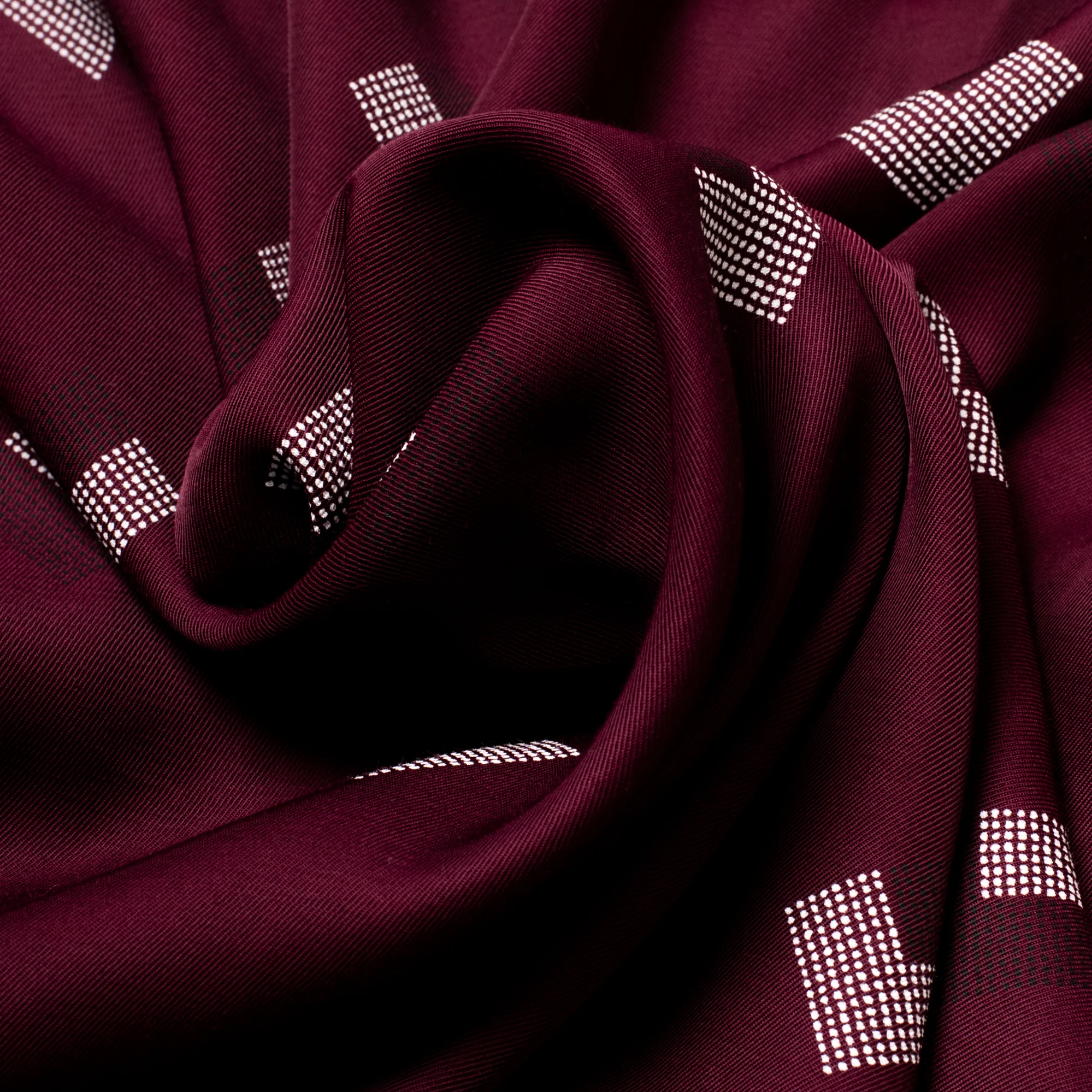 Rayon Shirt Diamond Burgundy - Image 3