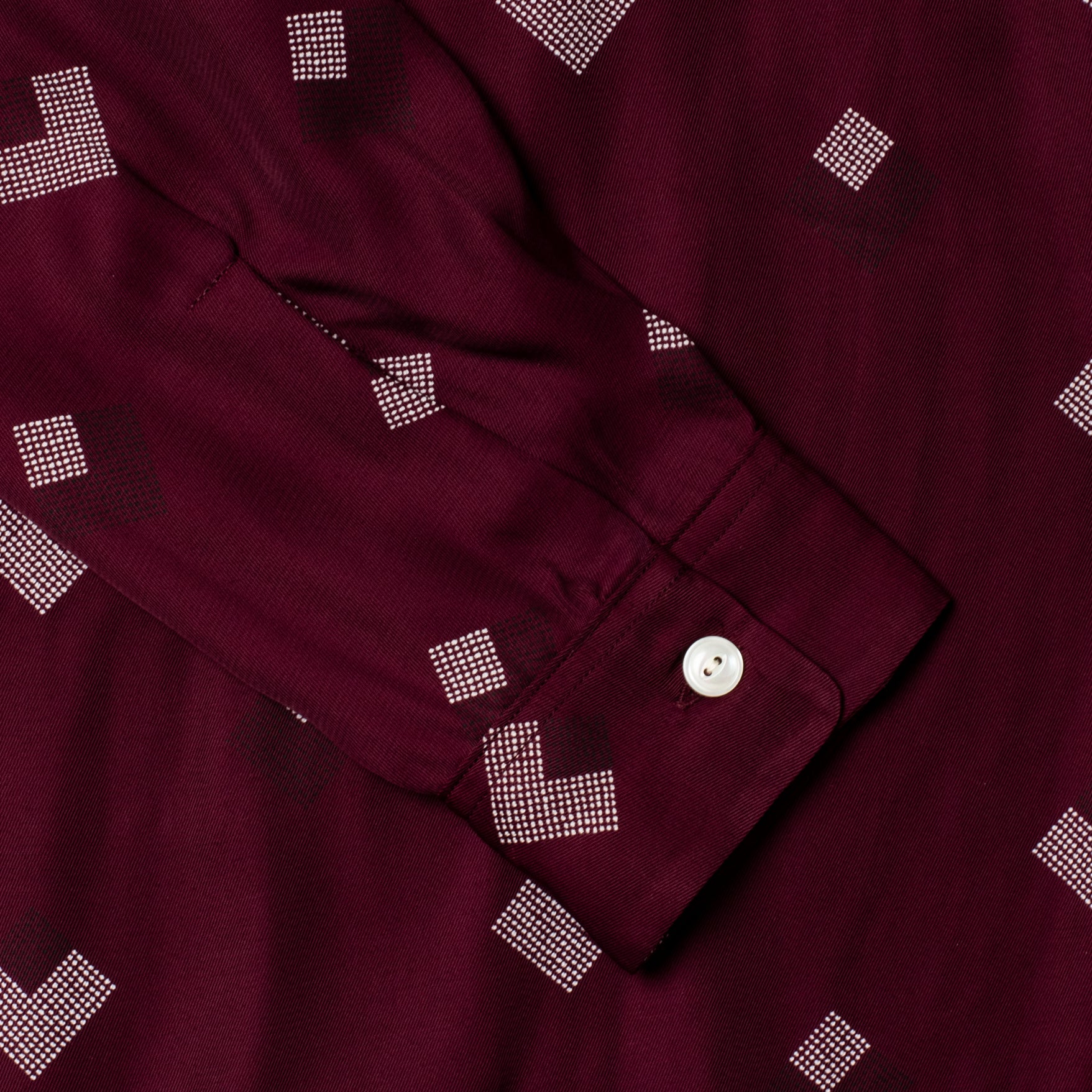 Rayon Shirt Diamond Burgundy - Image 5