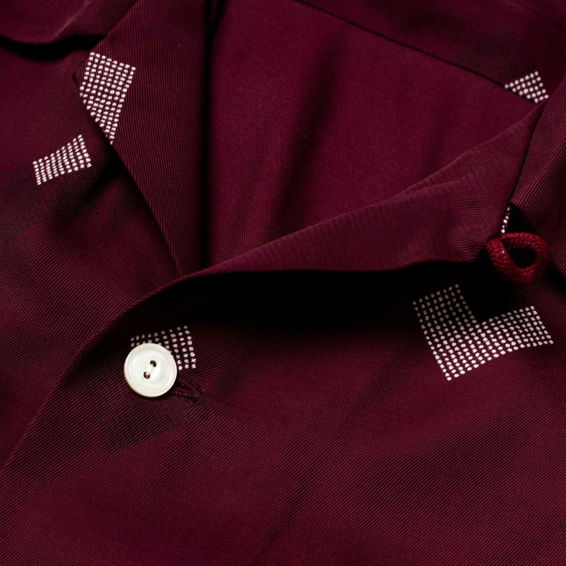 Rayon Shirt Diamond Burgundy - Image 6