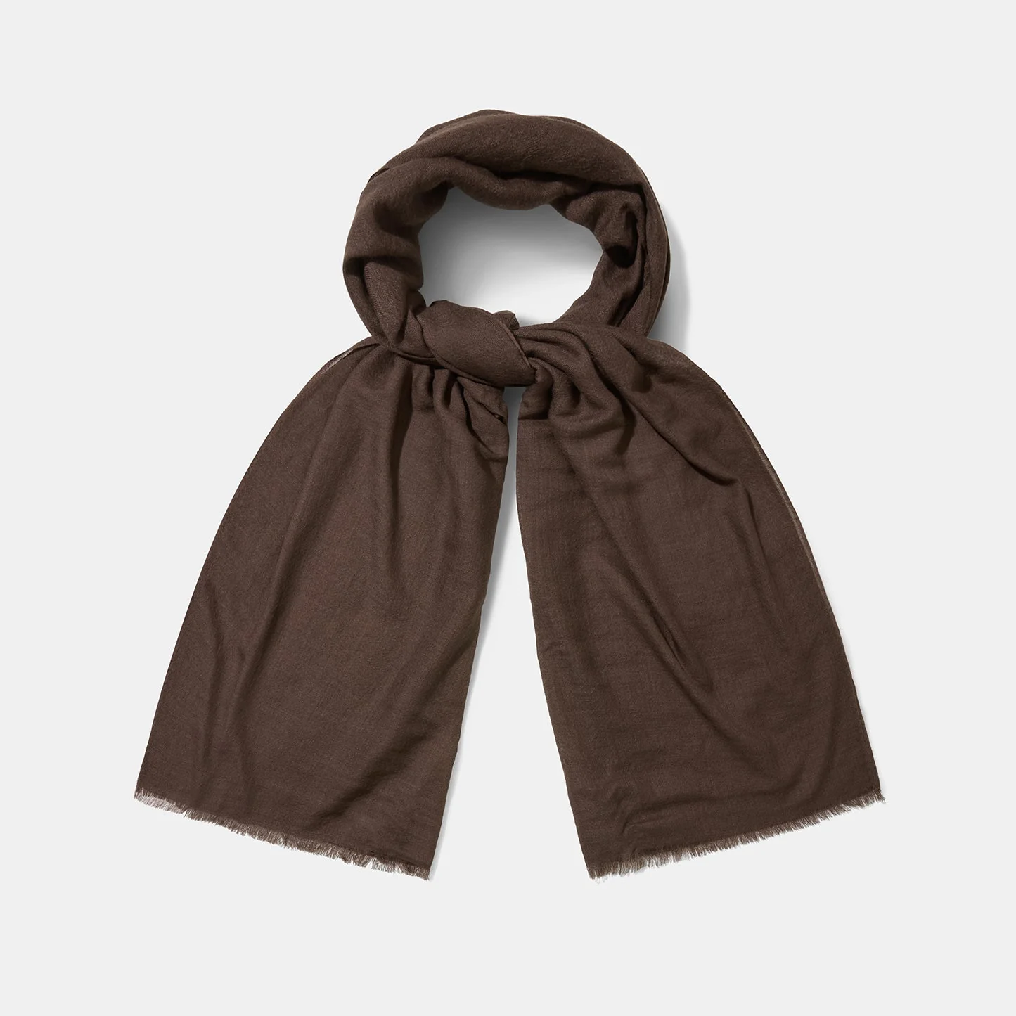 Cashmere Scarf Dark Brown