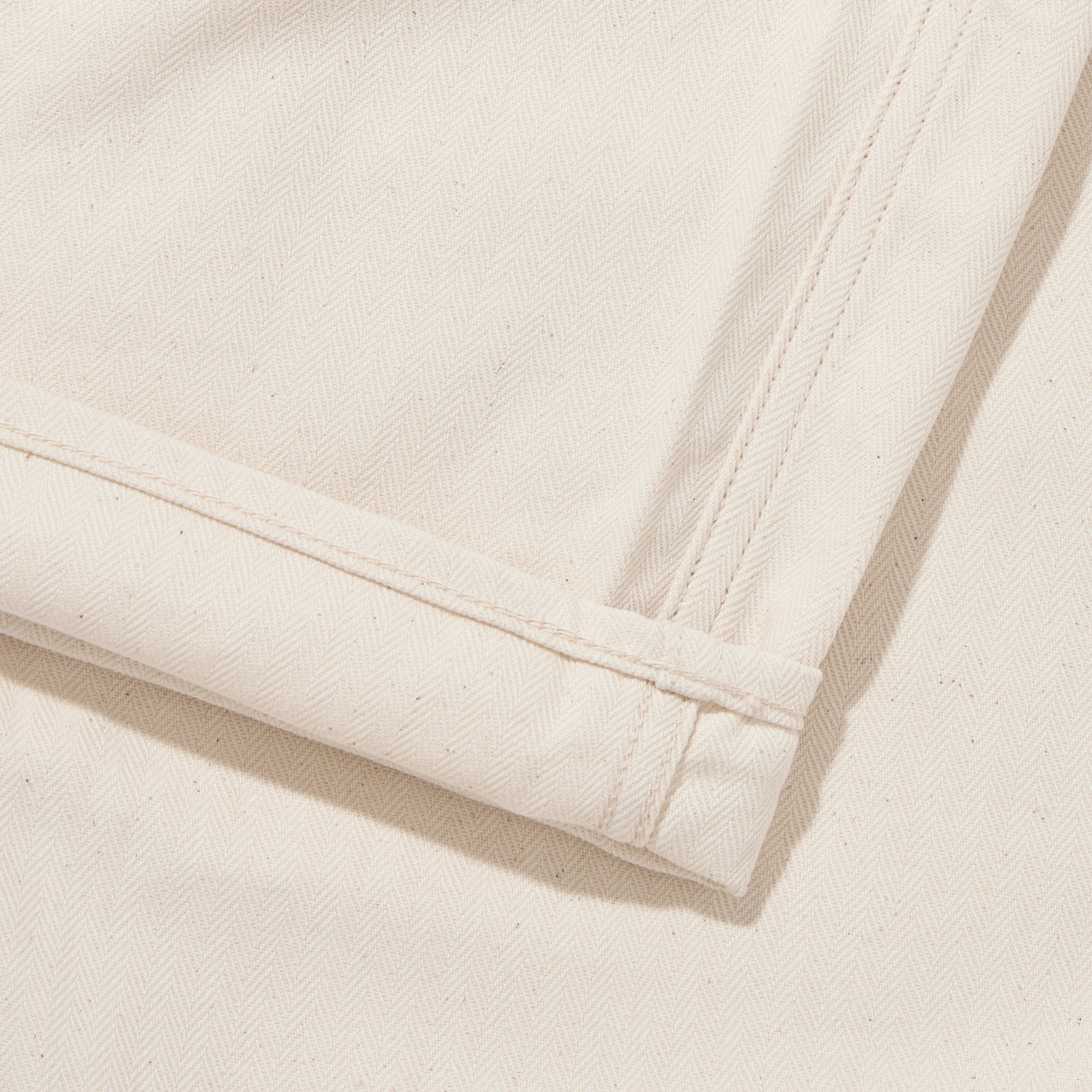 Cinch Back Trousers Ecru HBT - Image 4