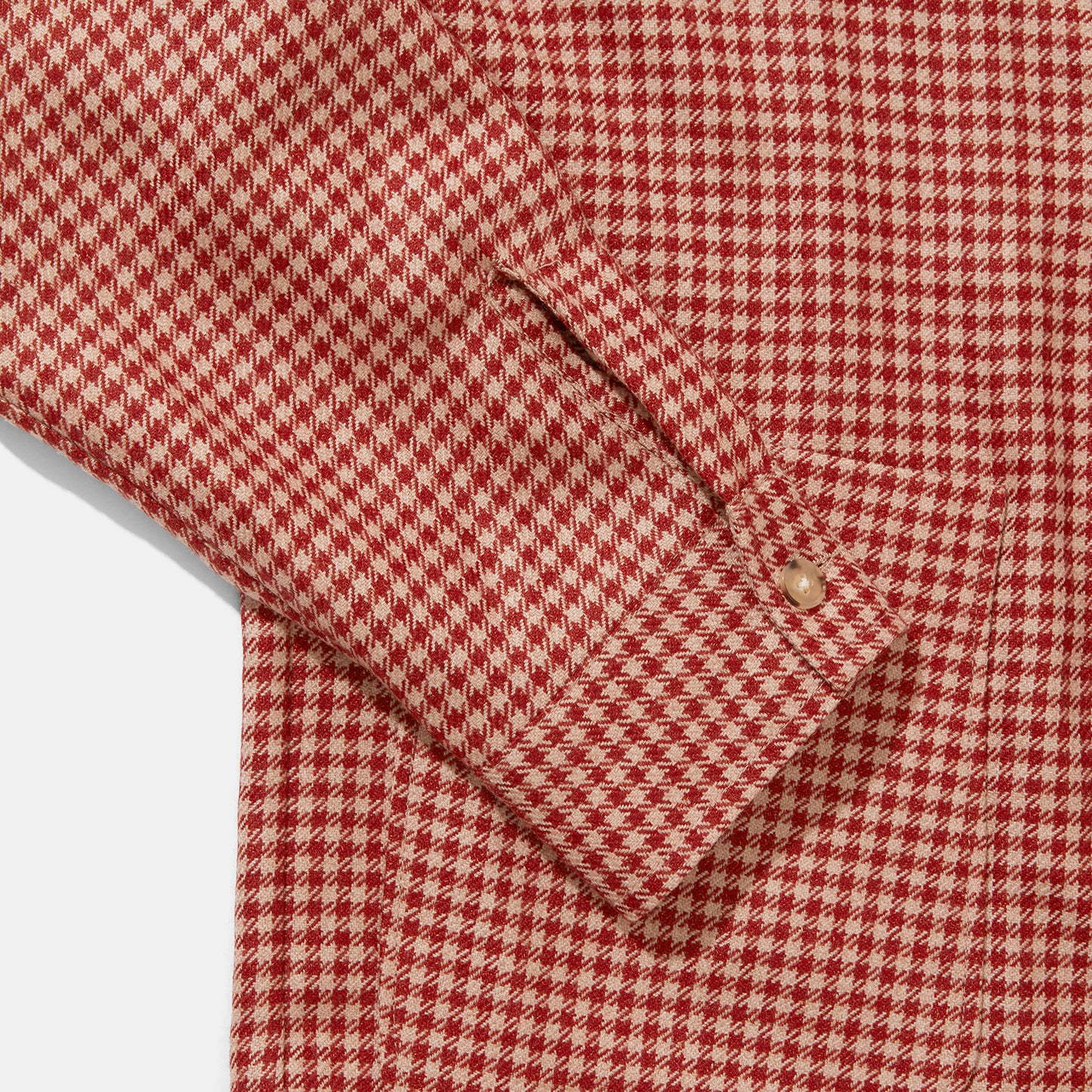 Easy Jacket Red Check Wool Linen - Image 3