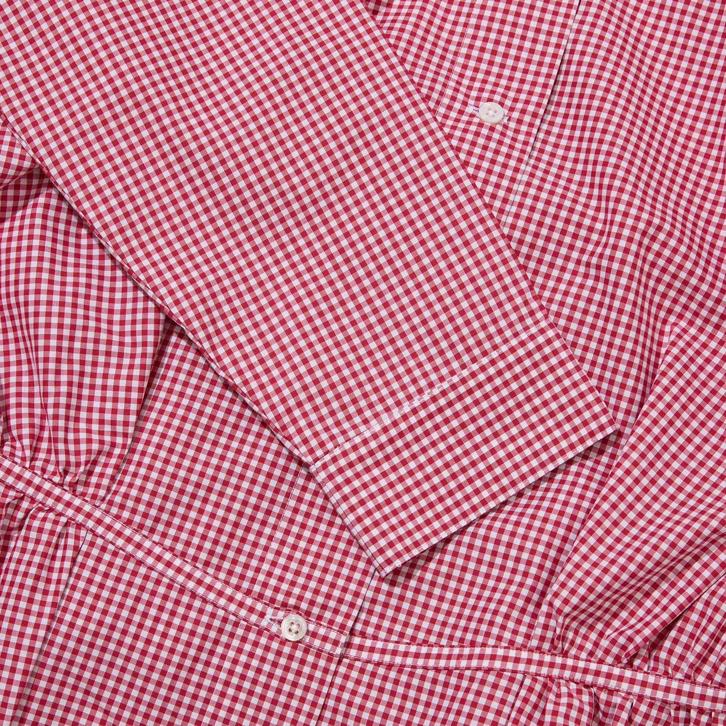 Emmeline Shirtwaist Gingham Red - Image 5