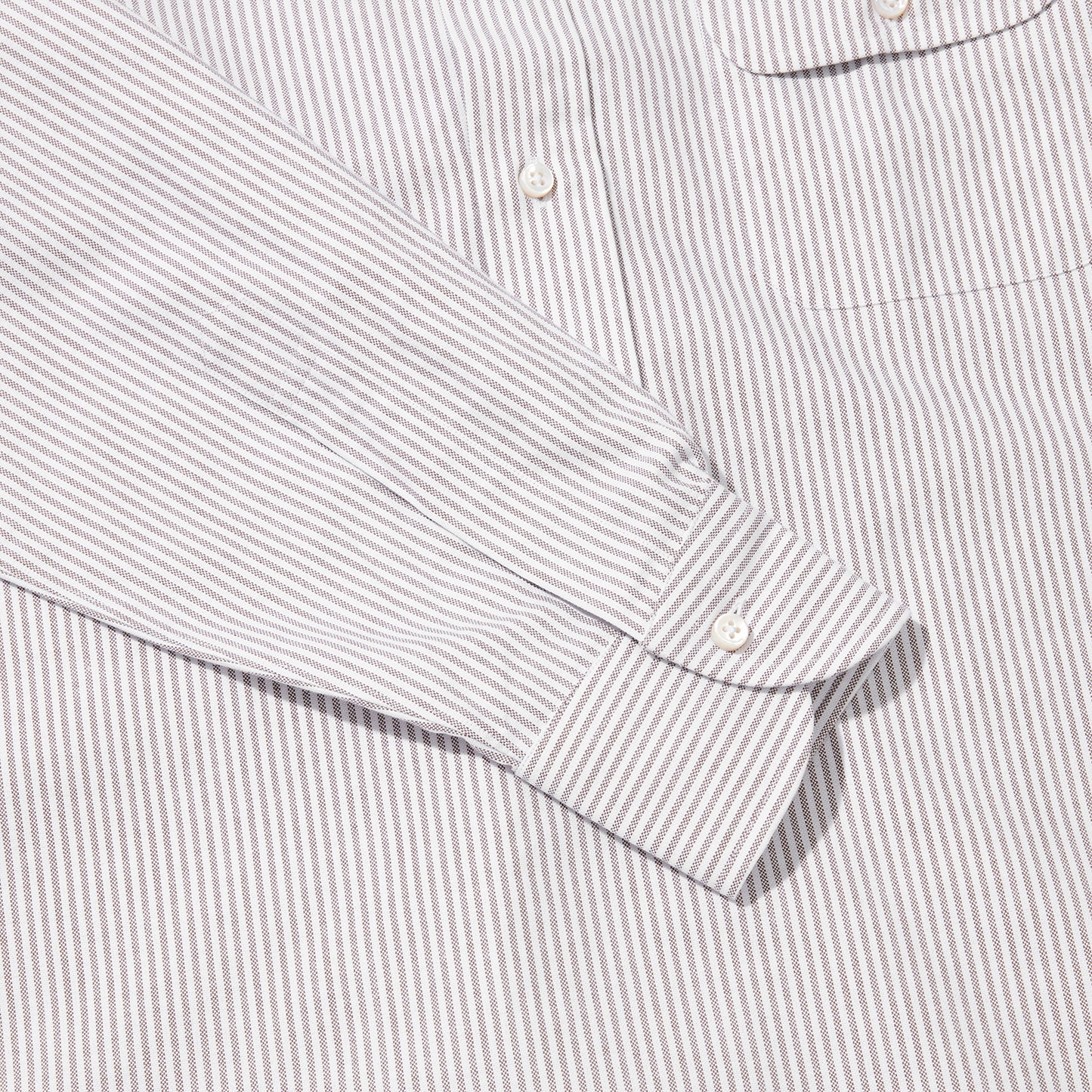 Perfect OCBD Popover Striped Shirt Brown - Image 4