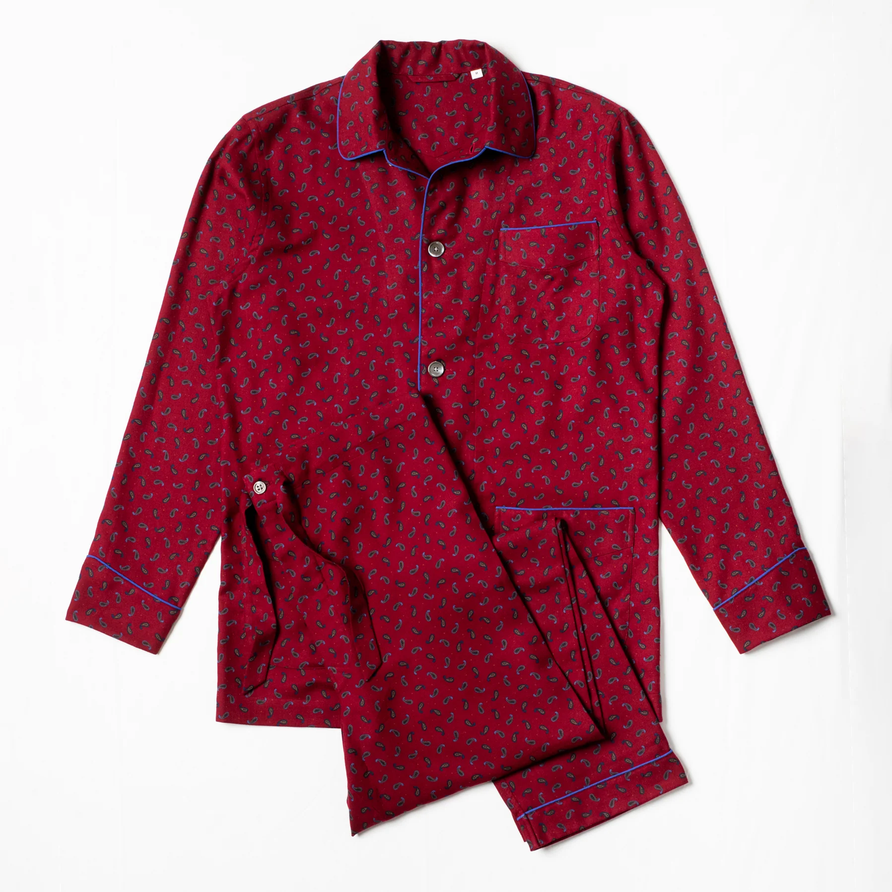 Pyjama Set Paisley Burgundy - Image 2