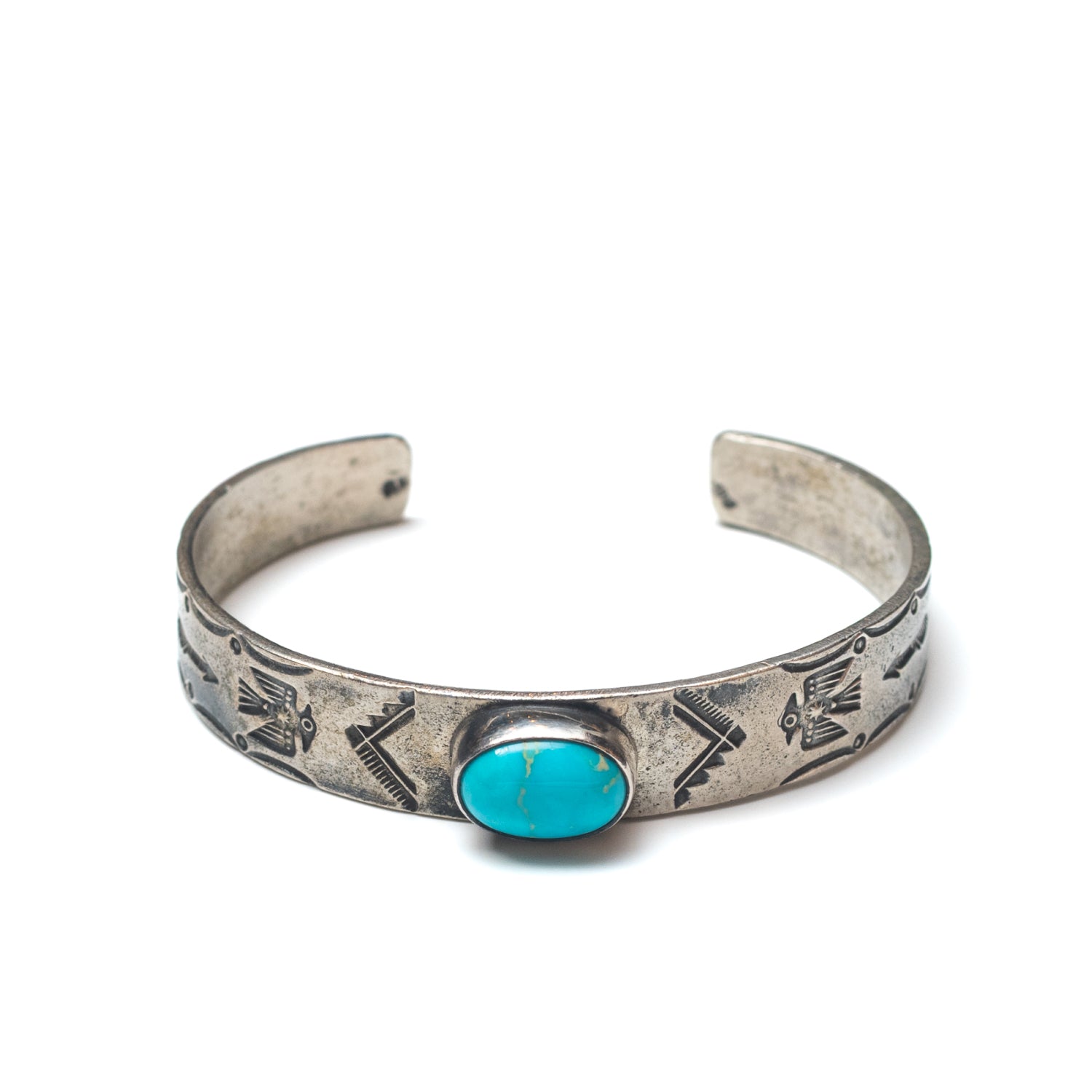 Red Rabbit Trading Co. Centre The Classic Cuff w/ Turquoise Stone (M)