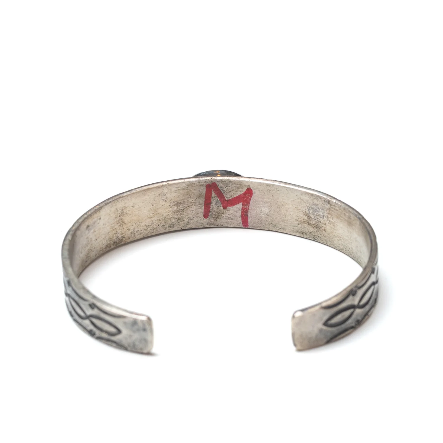 Red Rabbit Trading Co. Centre The Classic Cuff w/ Turquoise Stone (M) - Image 2