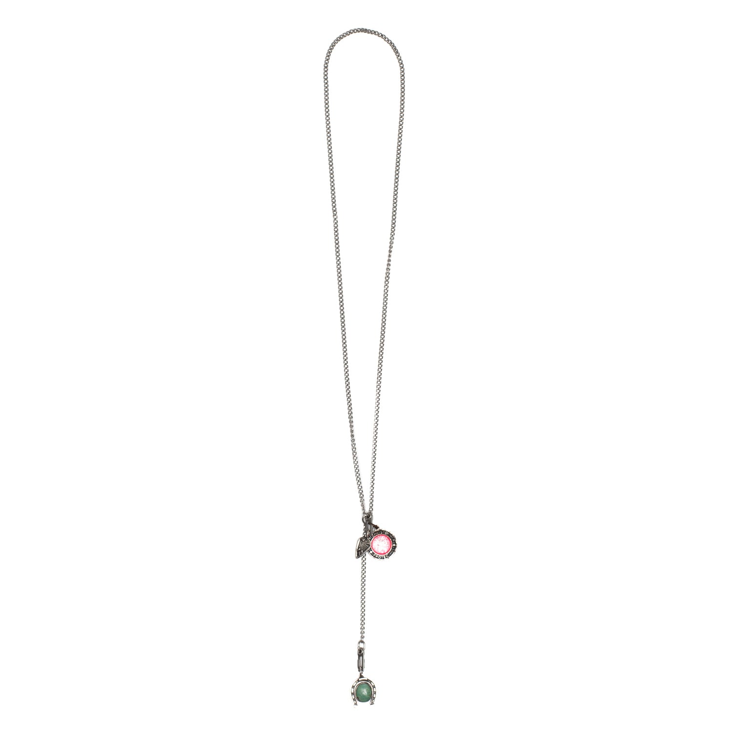 Red Rabbit Trading Co. Dog Tag Chain Pink St. Christopher