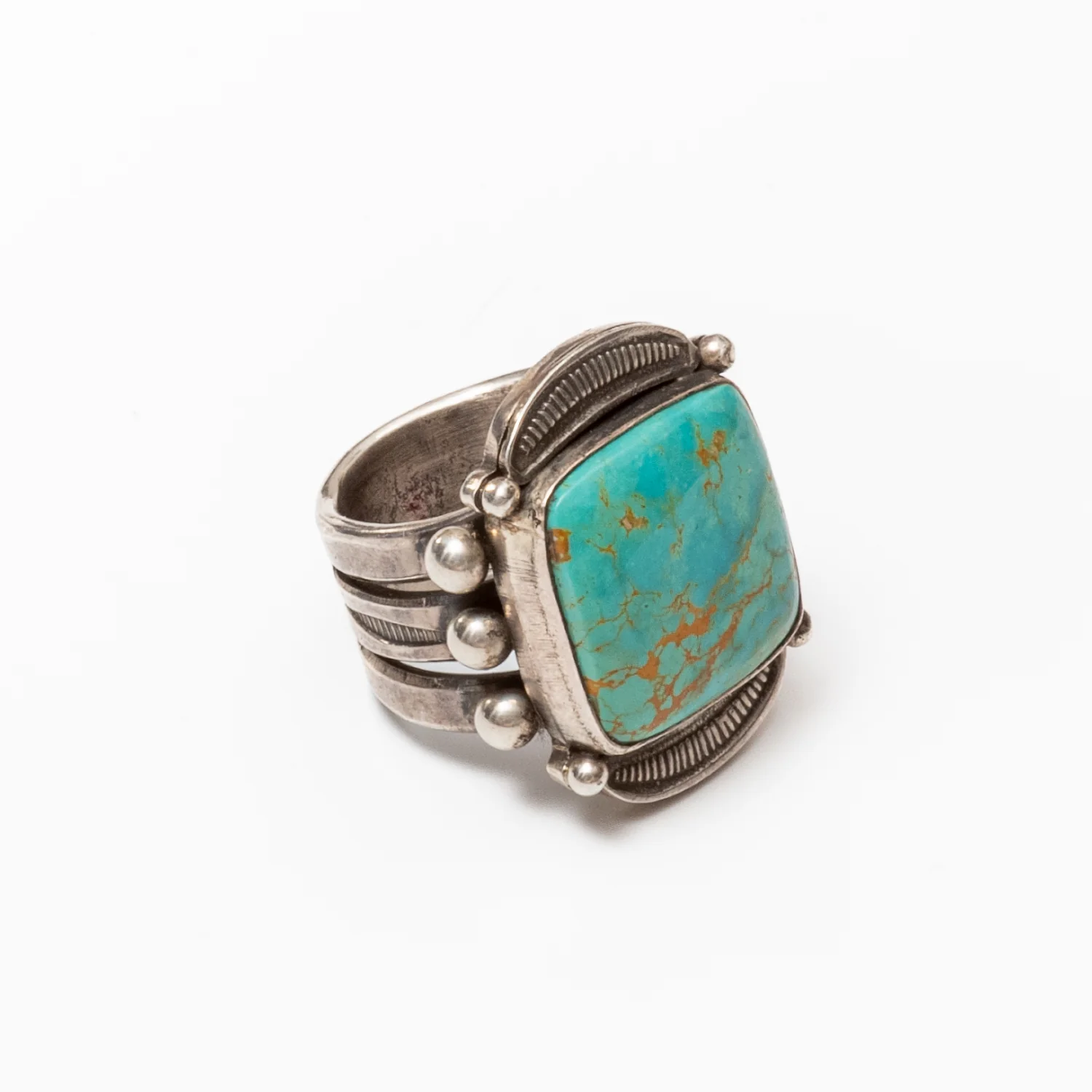 Red Rabbit Trading Co. Square Royston Split Shank Ring - Image 2