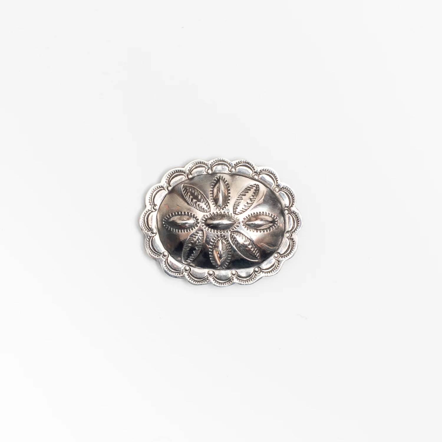 Red Rabbit Trading Co. Sterling Repoussé Concho Pin