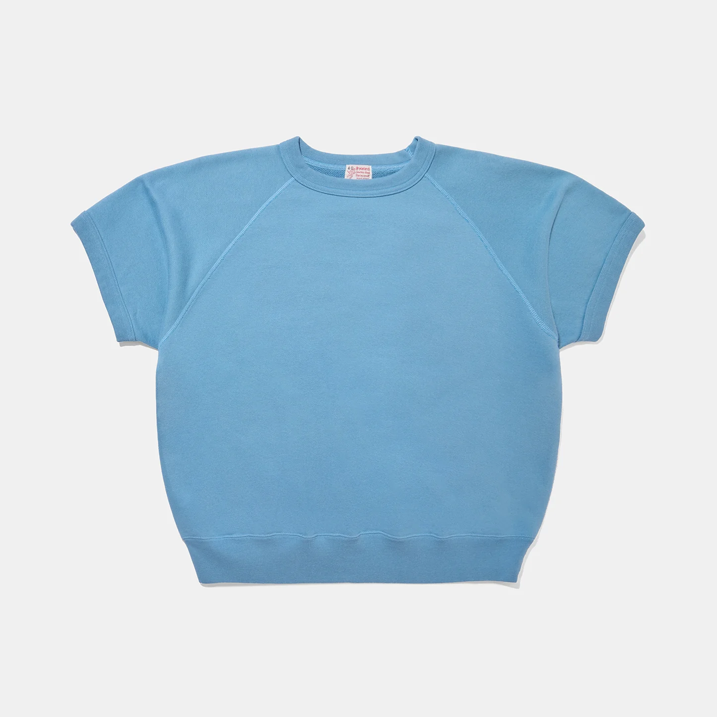 Short Sleeve Raglan Sweatshirt Sax Blue