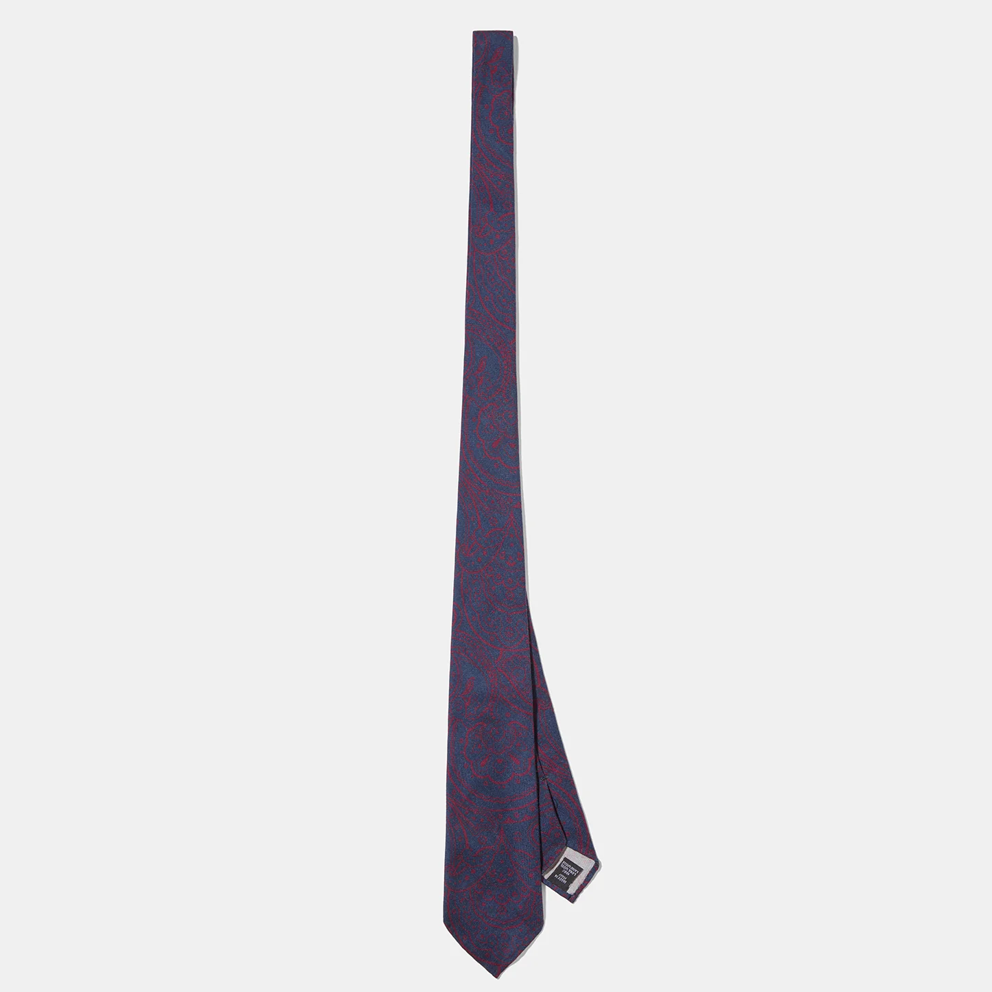 Wool Tie Navy Paisley