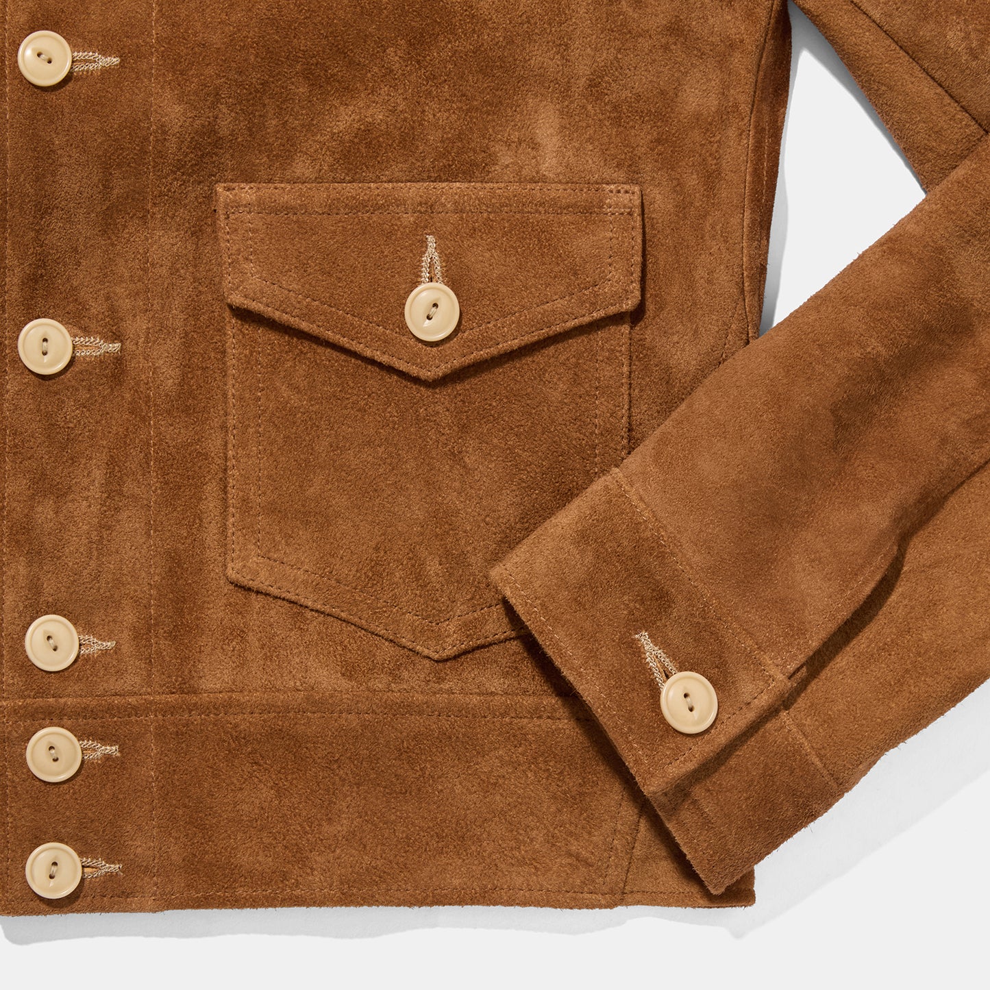 Cossack Jacket - Brown Suede - Image 3